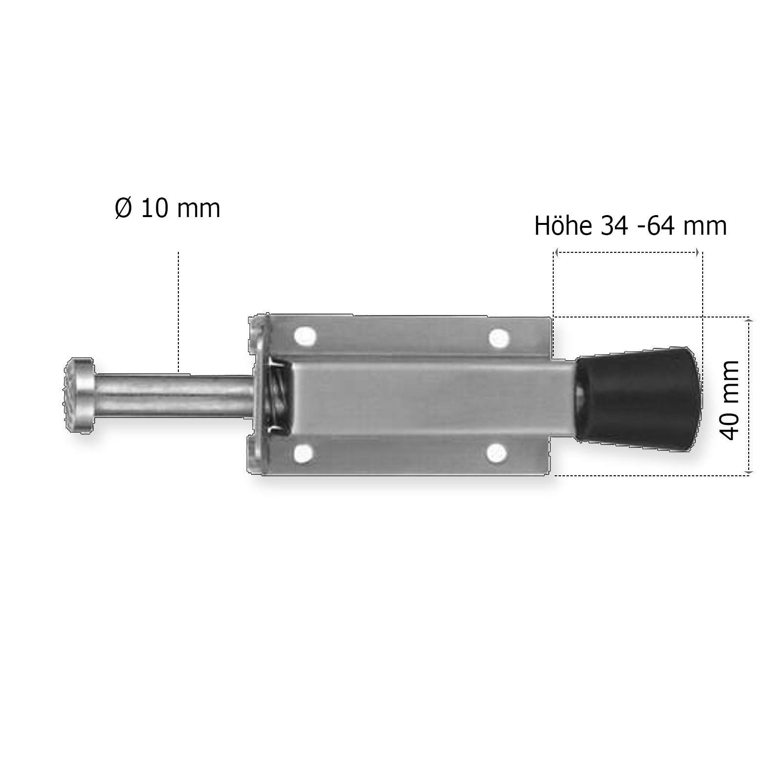 SO-TECH® Türstopper Türfeststeller Flipper / Elippo Bodentürfeststeller echt Ede (1 St), Boden-Türfeststeller Flipper – Bild 5 von 5