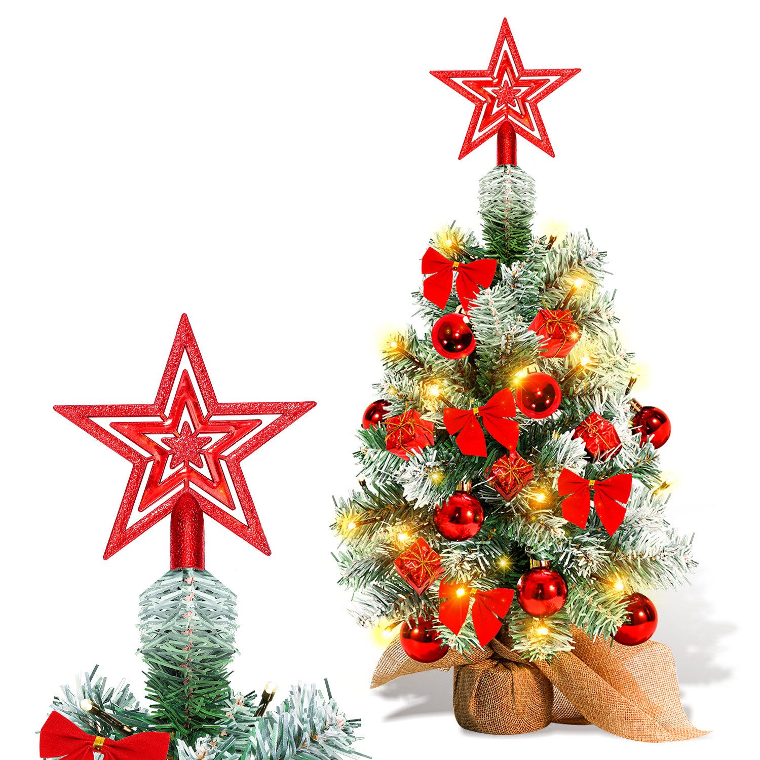 Clanmacy Künstlicher Weihnachtsbaum Mini Weihnachtsbaum, 40cm Tisch-Weihnac günstig online kaufen
