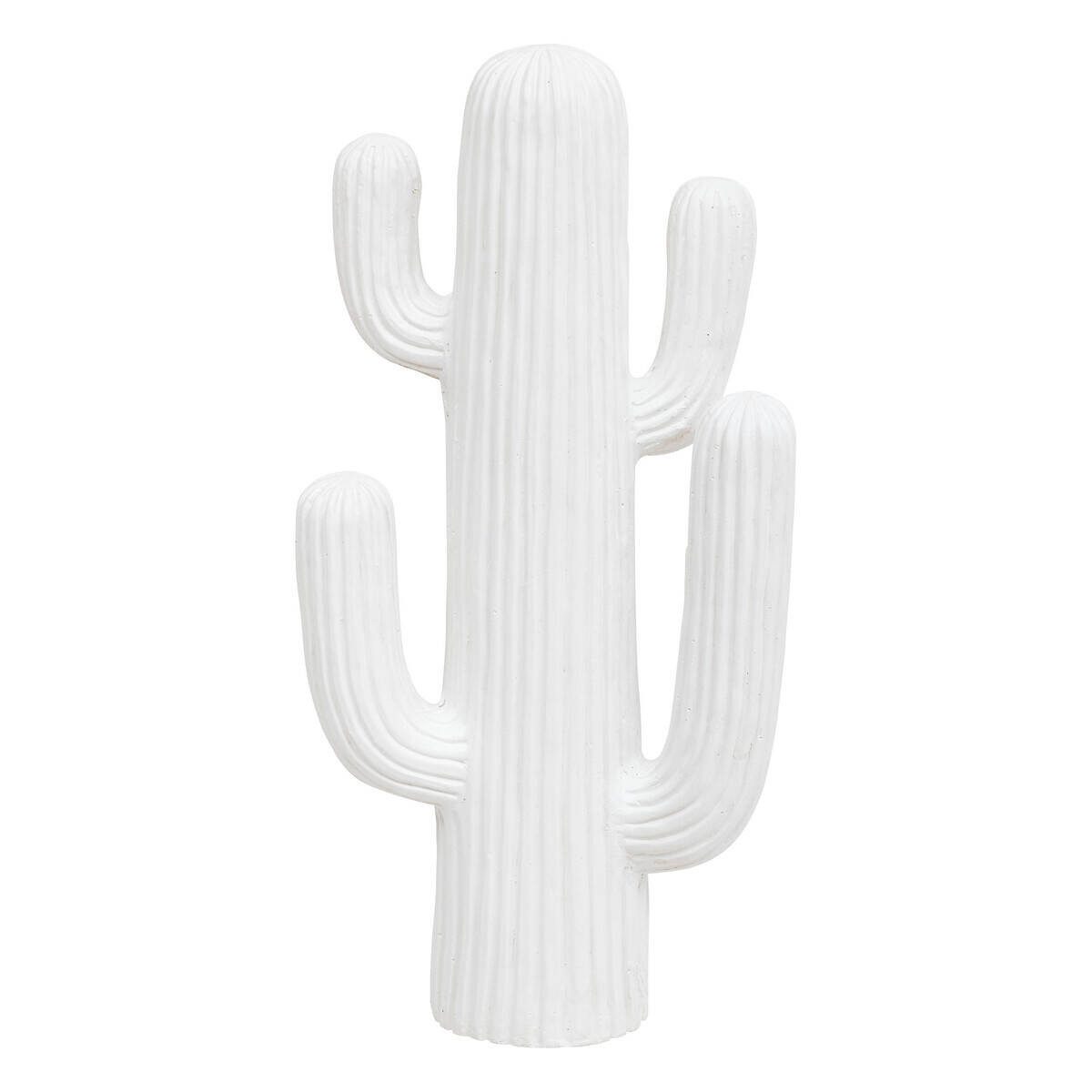 Atmosphera Créateur d'intérieur Dekofigur Dekorative Figur Kaktus weiß RODRIGO, 58 cm (Deko-Objekt, Deko-Objekt)