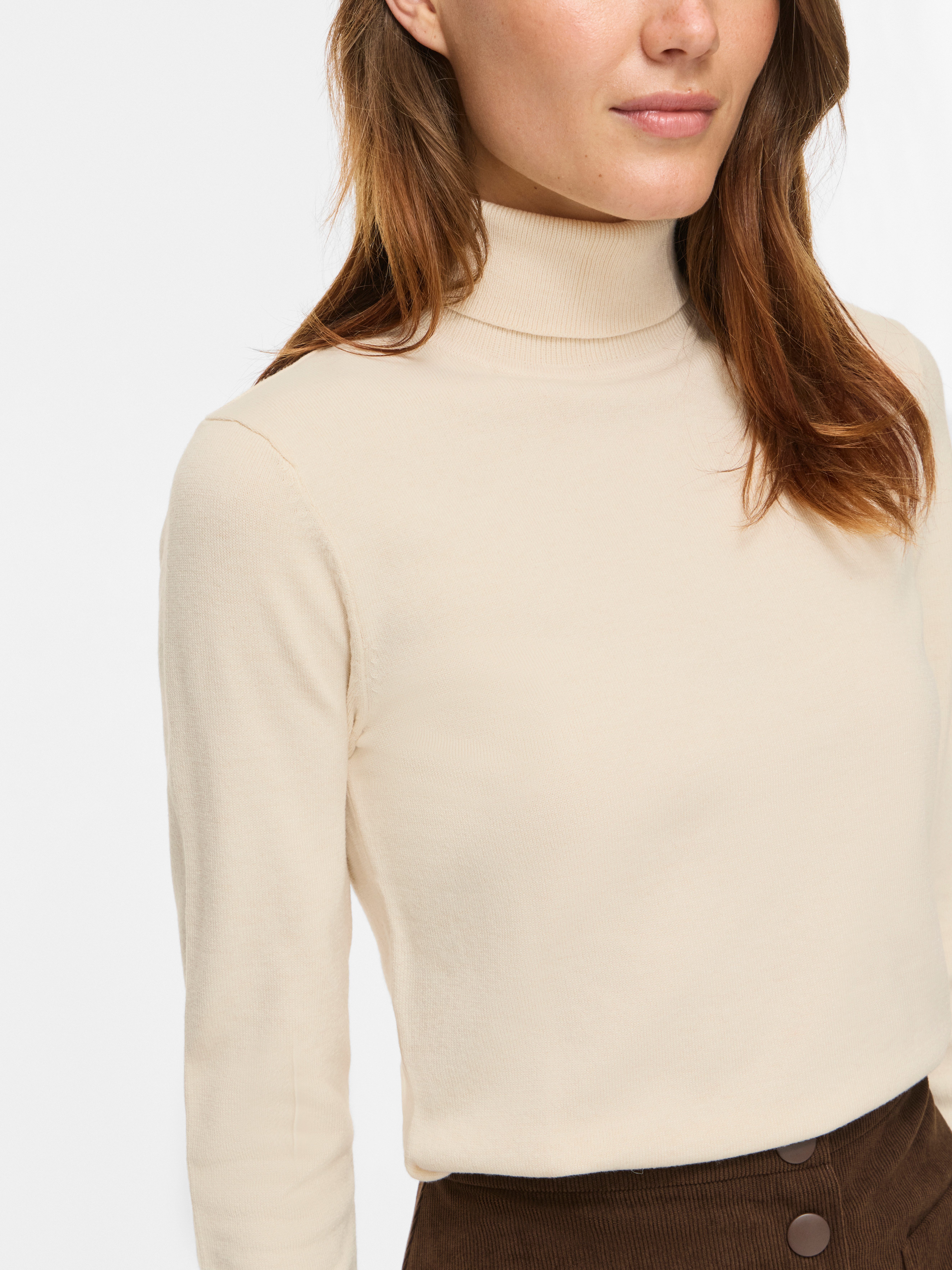 Vila Rollkragenpullover VIMALU ROLLNECK L/S KNIT TOP NOOS Materialmix