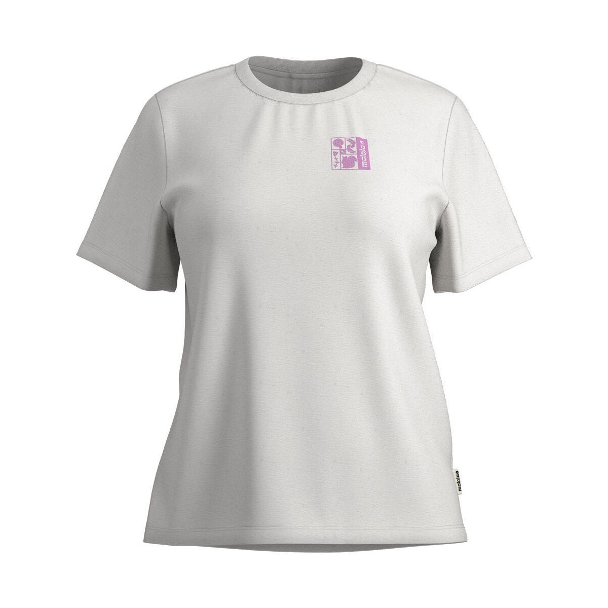 Maloja Kurzarmshirt KAMPECKM. Bio-Baumwoll-T-Shirt mit "Respect the Lokals"-Print, ideal für Alltag