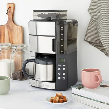 RUSSELL HOBBS Kaffeevollautomat mit Mahlwerk Thermokanne Digitaler Timer, Brausekopf, Brausekopf für opt. Extraktion & Aroma] Grind&Brew (max 10 Tassen