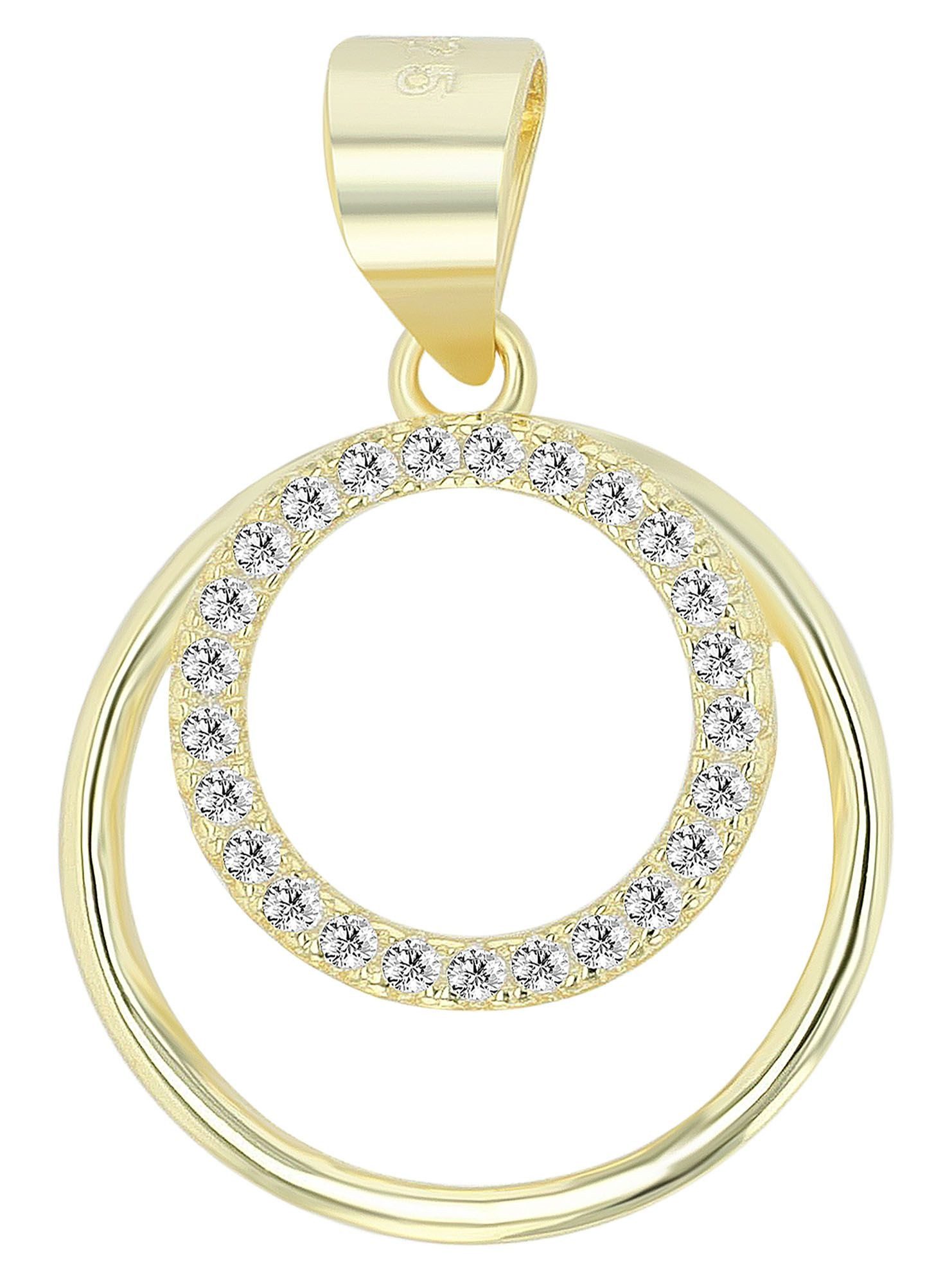 Kettenanhänger Anhänger aus 925 Silber mit Zirkonia