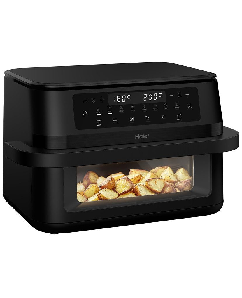 Haier Heißluftfritteuse HAF3ADW 011, 1400 W, 11 L, XXL Korb mit zwei Zonen, hOn-App