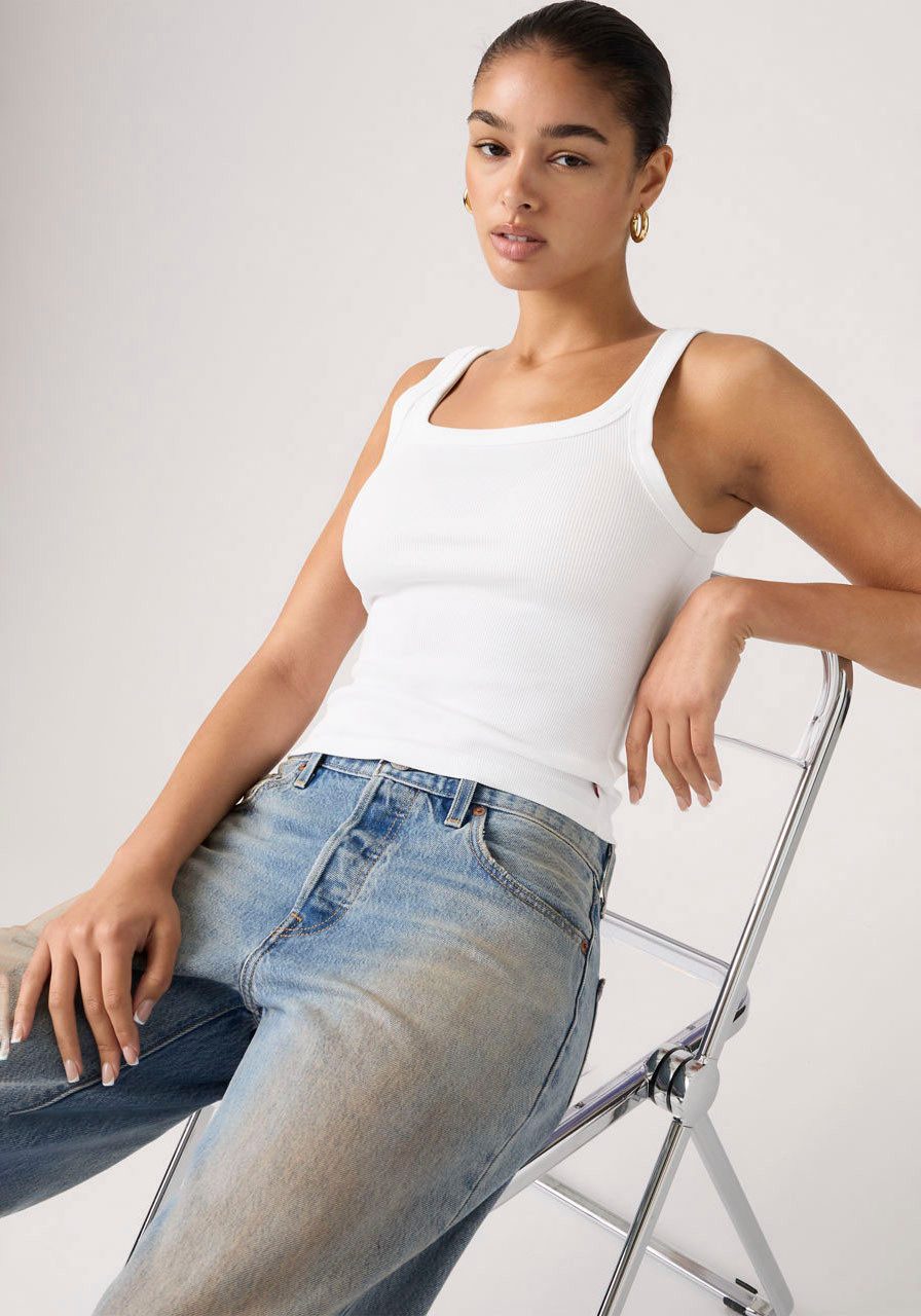 Levi's® Ripptanktop ESSENTIAL RIBBED TANK mit eckigem Ausschnitt – Bild 4 von 5