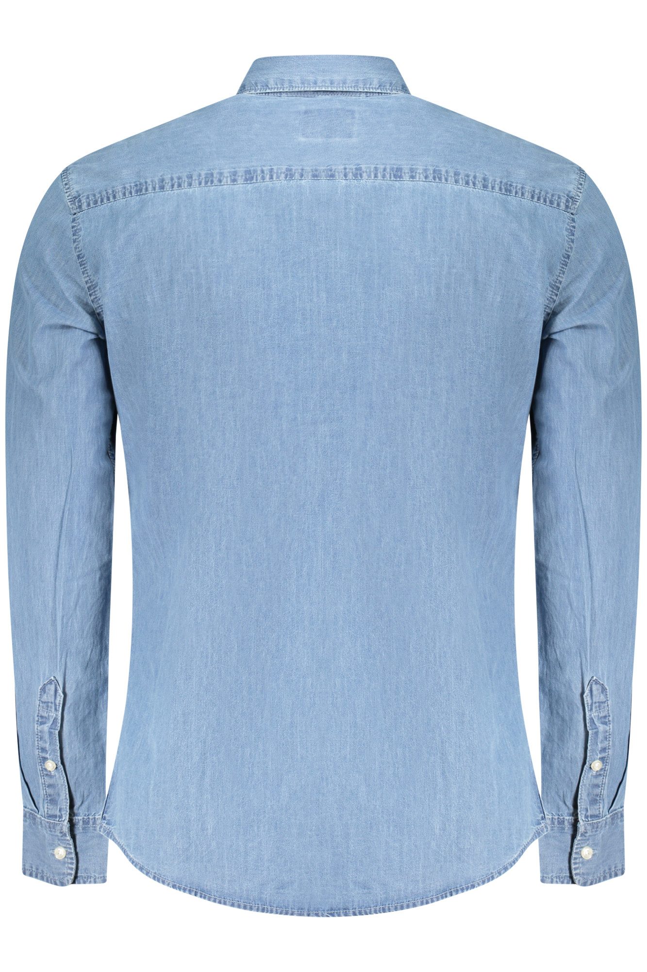 Pepe Jeans Langarmhemd Herren Langarmhemd Blau Slim Fit - Nachhaltige Baumwolle, Stilvoll