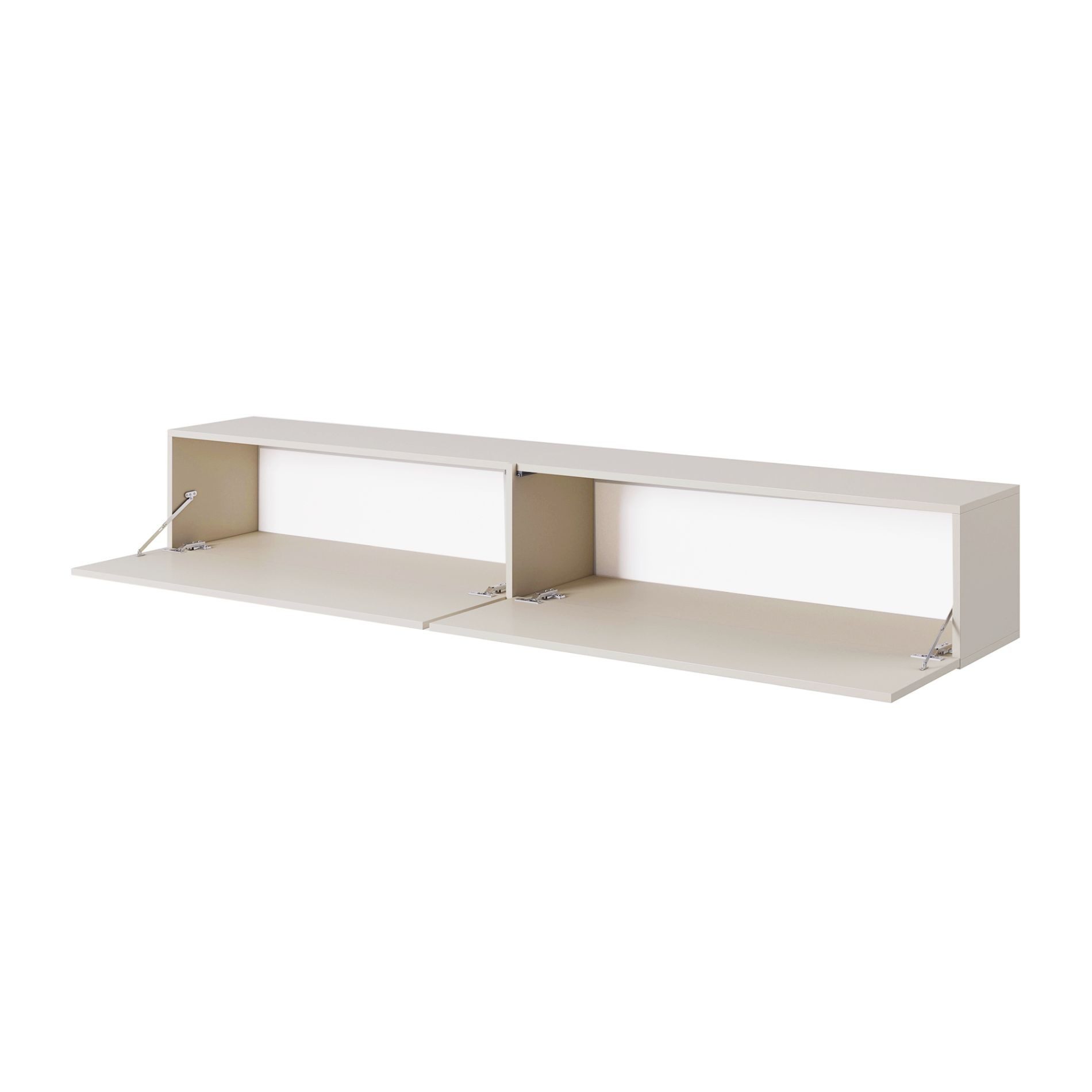 Selsey TV-Schrank BALEO hängendes Designmöbel mit 2 grifflosen Klappen und 2 Fächern 200 cm