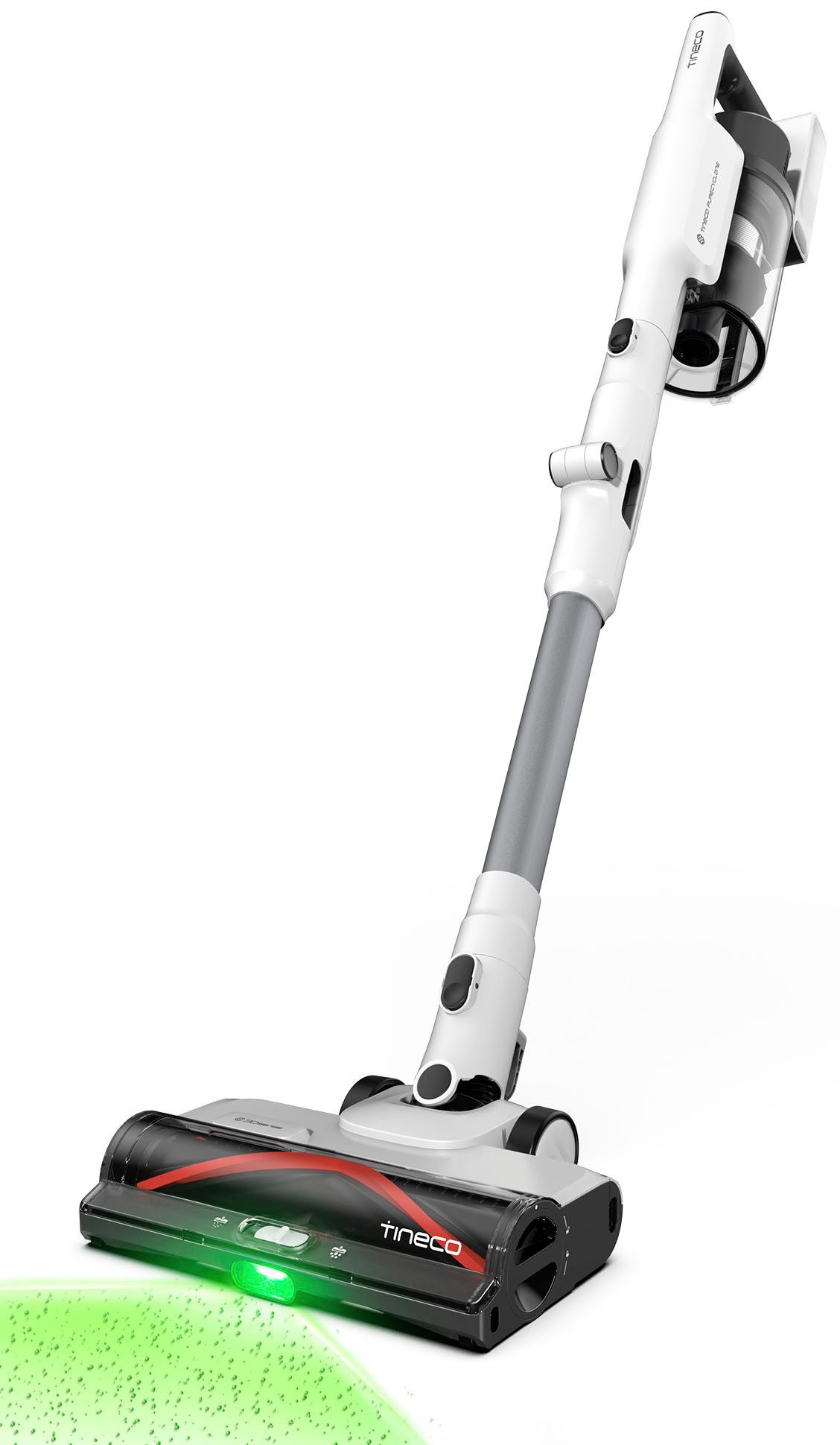 Tineco Akku-Stielstaubsauger Pure One A50S, Effektiv gegen Tierhaare, flexibles Saugrohr, 60 Min, 500 W, beutellos, Weitwinkel-Scheinwerfer, Zyklonfilter, 60Min Laufzeit, Akku wechselbar