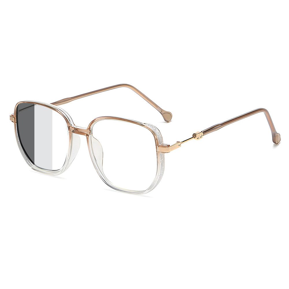 PACIEA Brille Damen UV Schutz Oversized mit Sonne selbsttönend