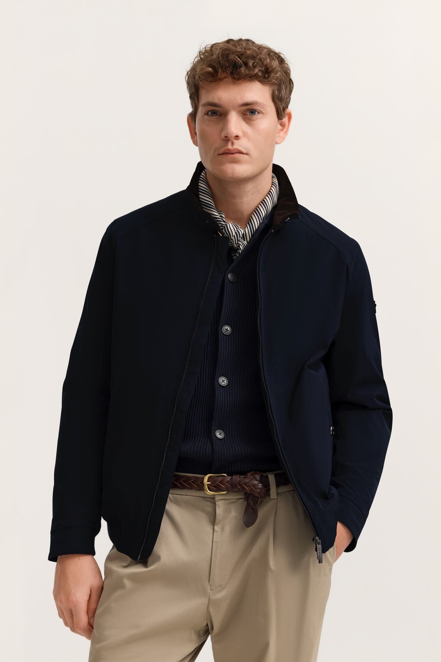 bugatti Blouson Regular Fit wasserabweisend mit Cord-Details