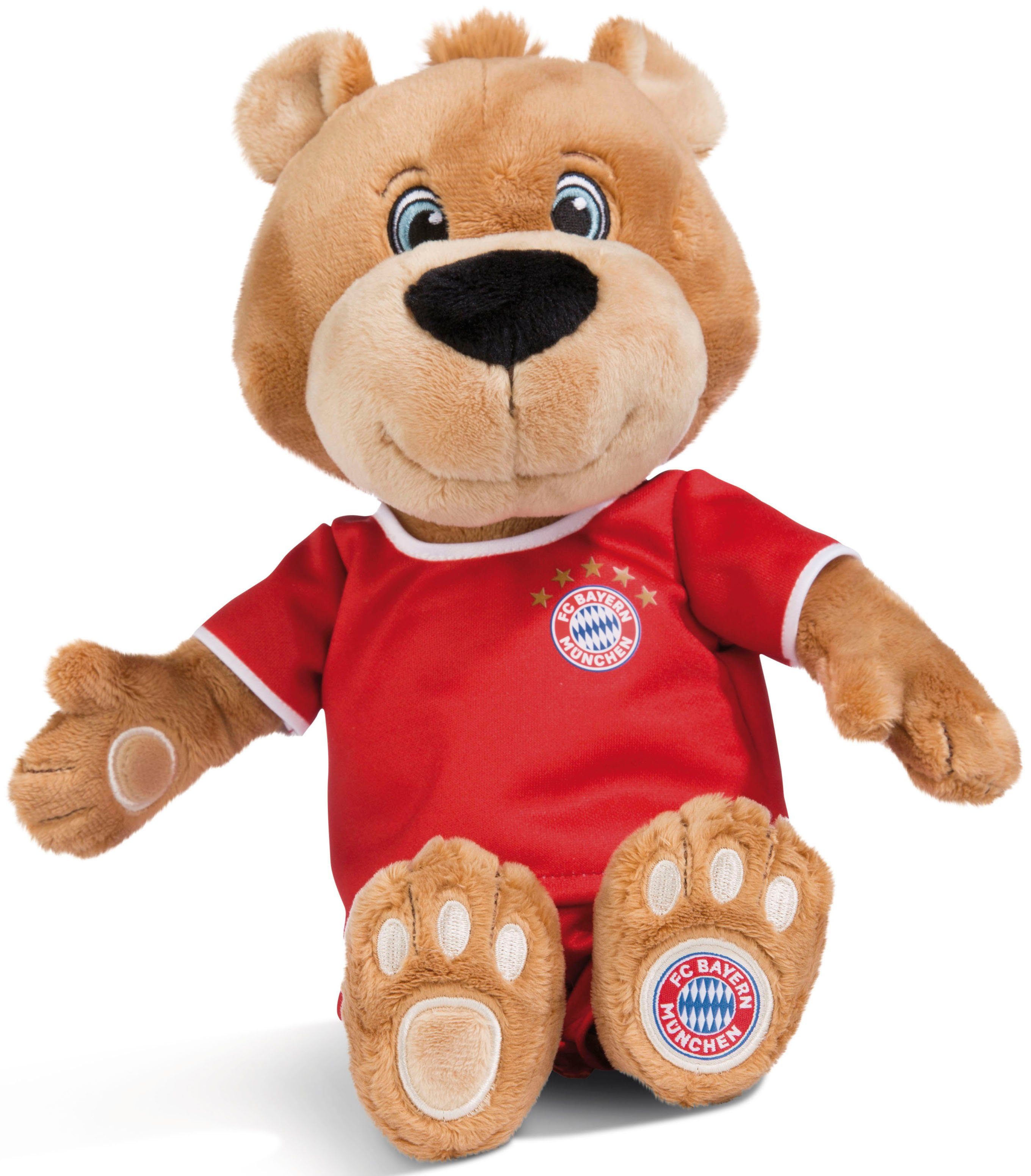 Nici Kuscheltier FC BAYERN MÜNCHEN Bär Berni mit Trikot, 35 cm, enthält recyceltes Material