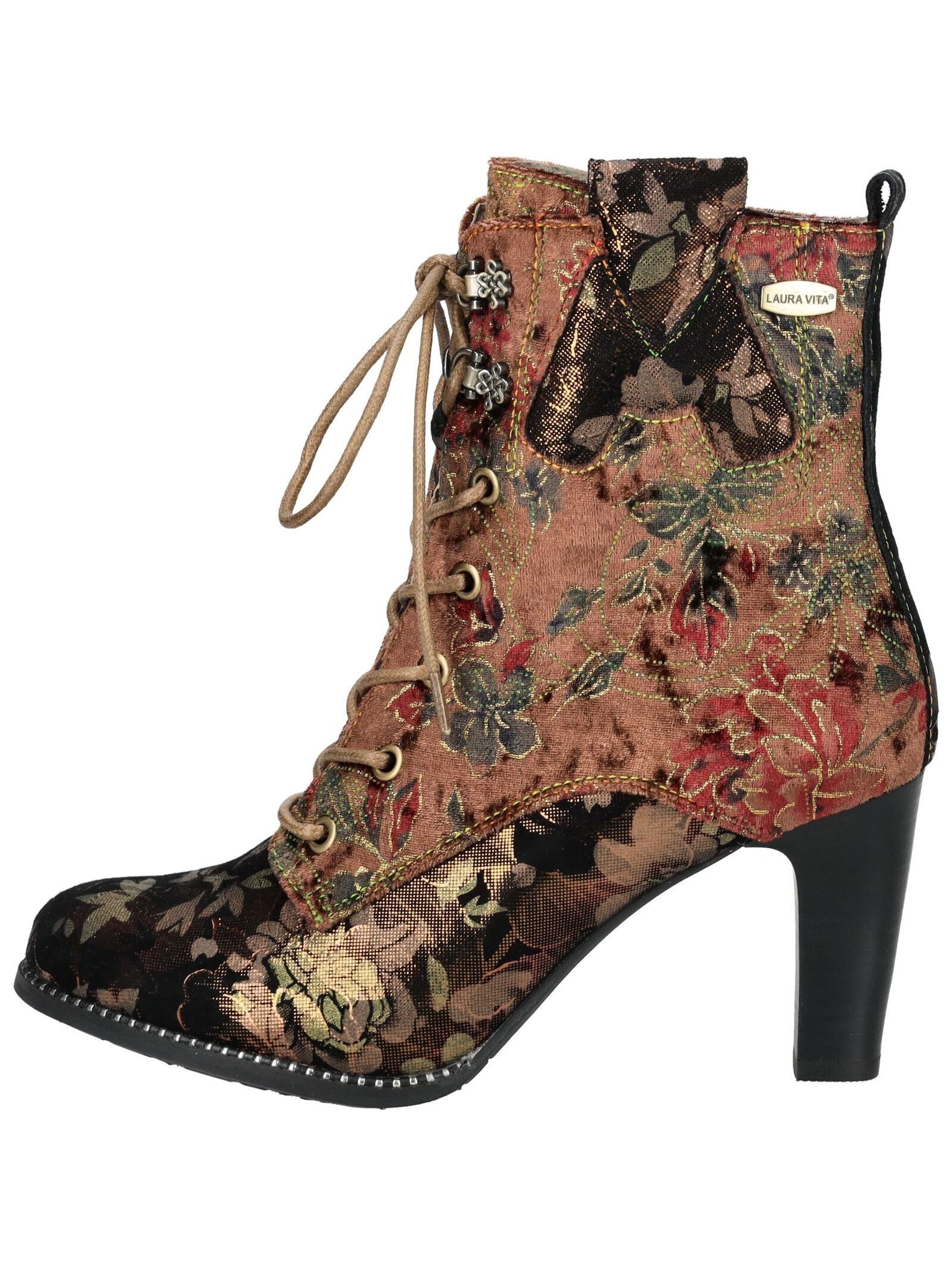 LAURA VITA Stiefelette Veloursleder/Textil High-Heel-Stiefelette günstig online kaufen