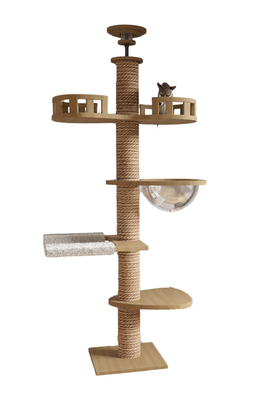 M-Diamant Kratzbaum Katzenhöhle, Etagenboy,Cat Tree, Sisal-Seil, Kratzstange, Stabil, stabiler Katzenbaum, hergestellt aus hochwertigem Holz