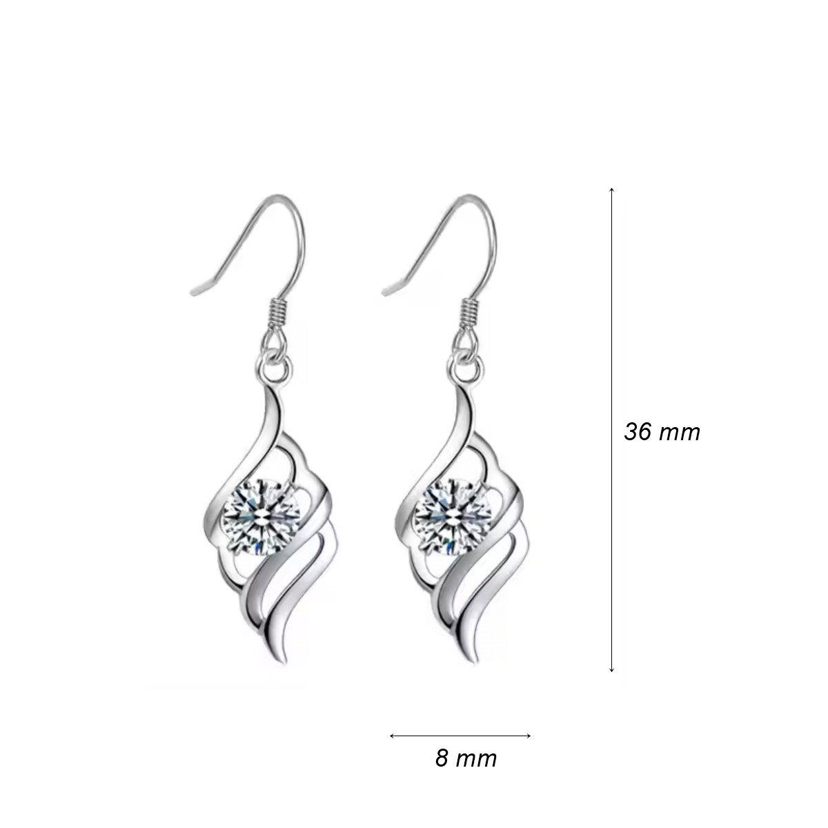 ELLAWIL Paar Ohrhaken Ohrringe Ohrschmuck Ohrhaken lange Tropfen Anhänger O günstig online kaufen