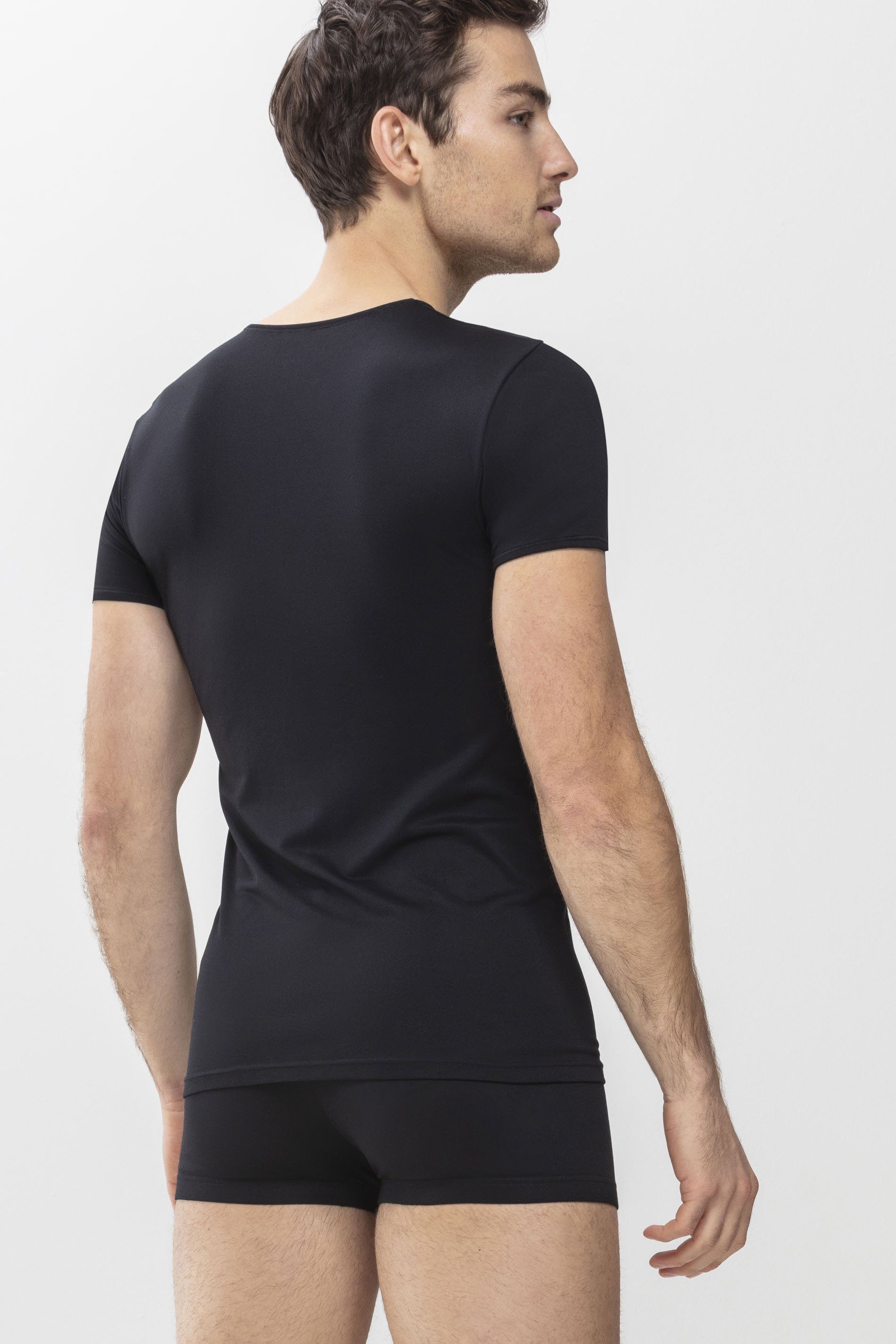 Mey Unterziehshirt Mey Herren Shirt Serie Software Uni (1-St) Modal-Mix, V-Neck, Kurzarm, Feinripp, ohne Seitennähte