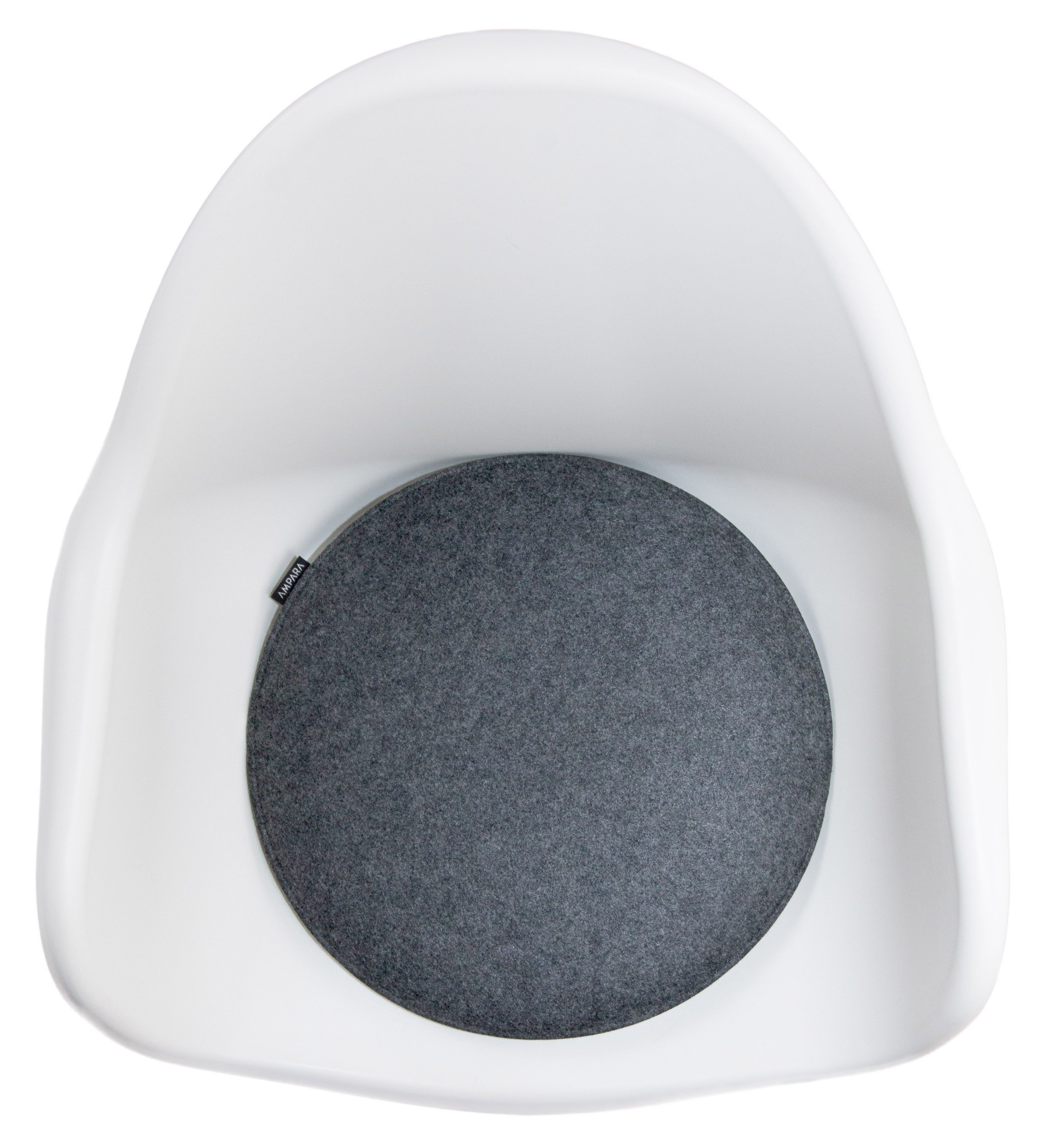 AMPARA Stuhlkissen rund 40cm - für Stuhl, Bank, Lounge etc., Rutschfest, mit Klettverschluss