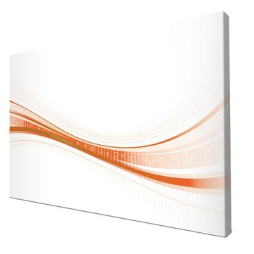 wandmotiv24 Leinwandbild Orangene Welle, Abstrakt (1 St), Wandbild, Wanddeko, Leinwandbilder in versch. Größen