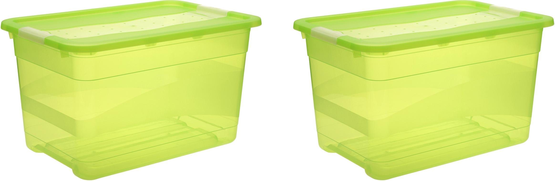 Aufbewahrungsbox mit Deckel, 59,5 x 39,5 x 34 cm, 52 Liter, 2er Set, »cornelia« Aufbewahrungsbox mit Deckel, 59,5 x 39,5 x 34 cm, 52 Liter, 2er Set, »cornelia«