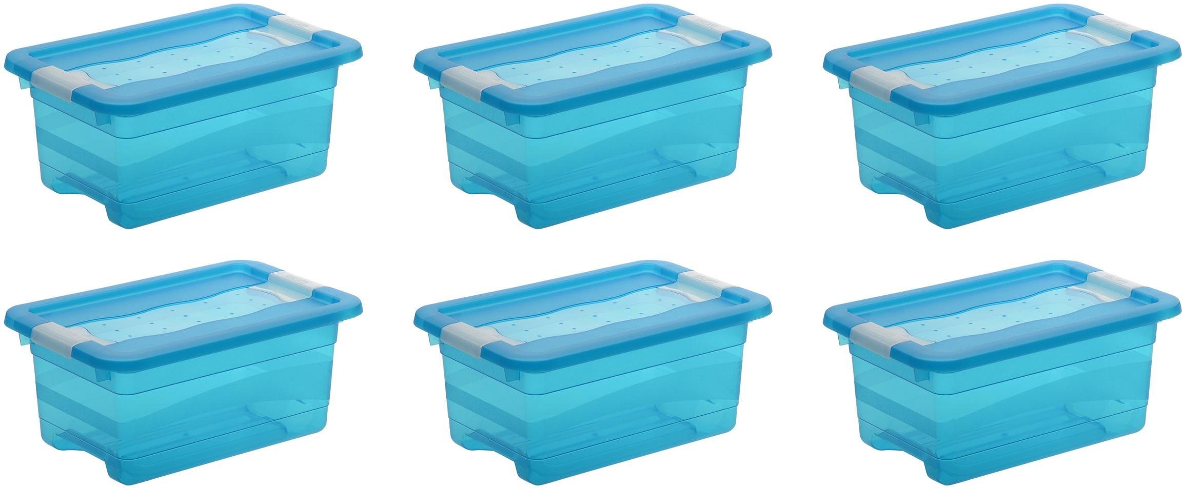 Aufbewahrungsbox mit Deckel, 29,5 x 19,5 x 12,5 cm, 4 Liter, 6er Set, »cornelia« Aufbewahrungsbox mit Deckel, 29,5 x 19,5 x 12,5 cm, 4 Liter, 6er Set, »cornelia«