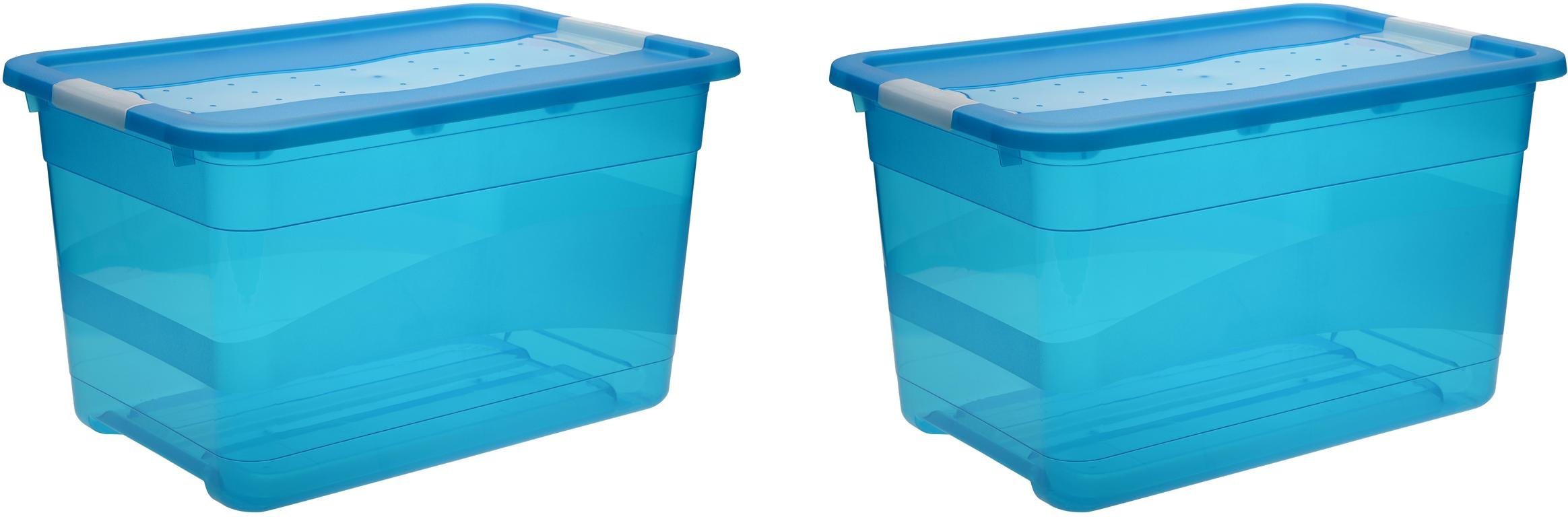 Aufbewahrungsbox mit Deckel, 59,5 x 39,5 x 34 cm, 52 Liter, 2er Set, »cornelia« Aufbewahrungsbox mit Deckel, 59,5 x 39,5 x 34 cm, 52 Liter, 2er Set, »cornelia«