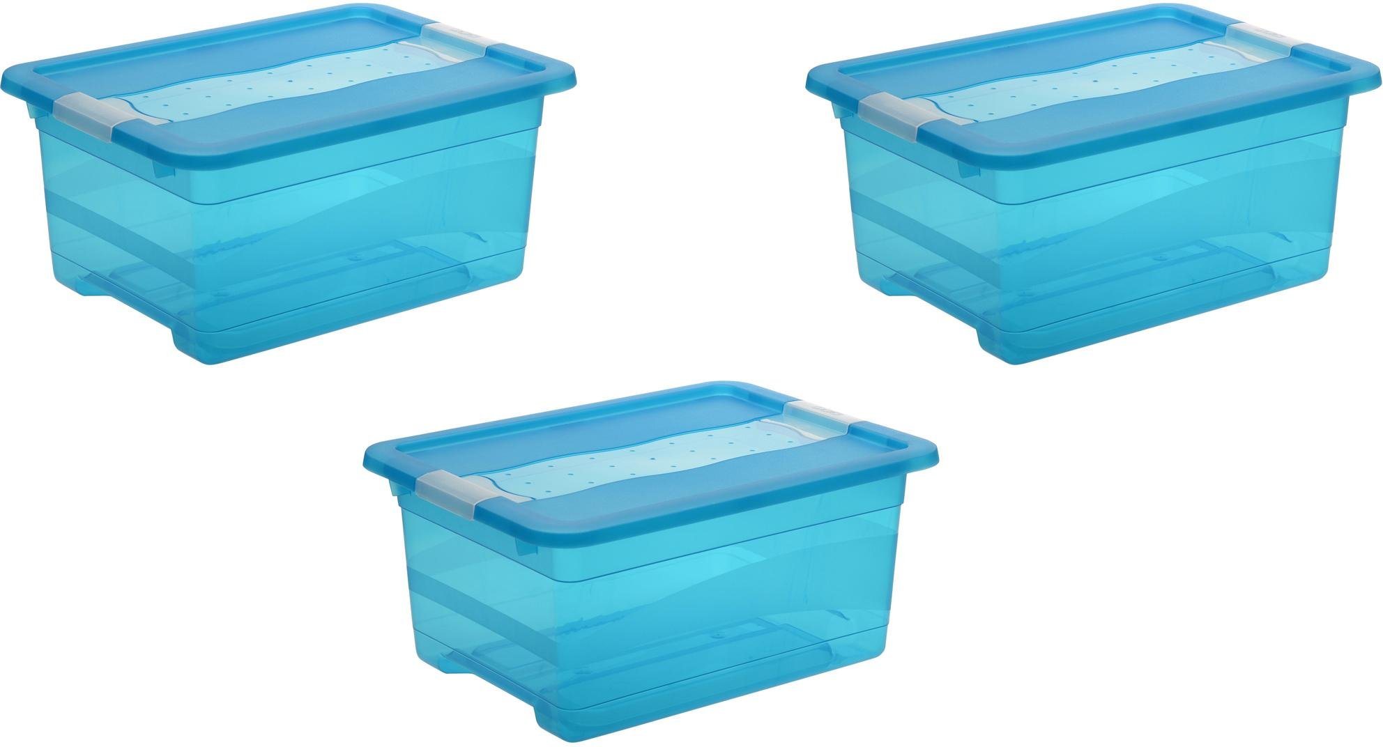 Aufbewahrungsbox mit Deckel, 39,5 x 29,5 x 17,5 cm, 12 Liter, 3er Set, »cornelia« Aufbewahrungsbox mit Deckel, 39,5 x 29,5 x 17,5 cm, 12 Liter, 3er Set, »cornelia«