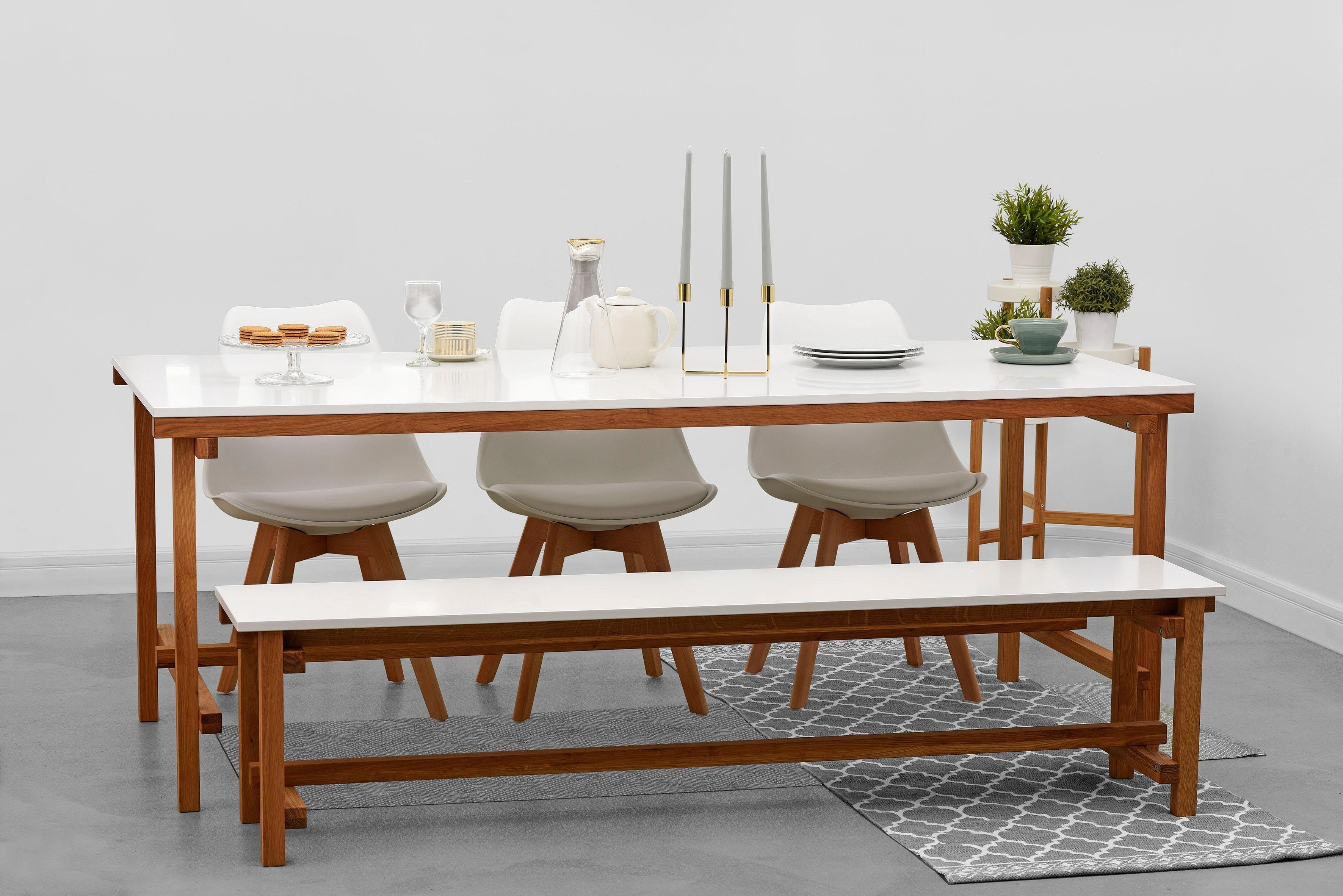 Home affaire Sitzbank »Construction« aus MDF und massiver Eiche - Home affaire