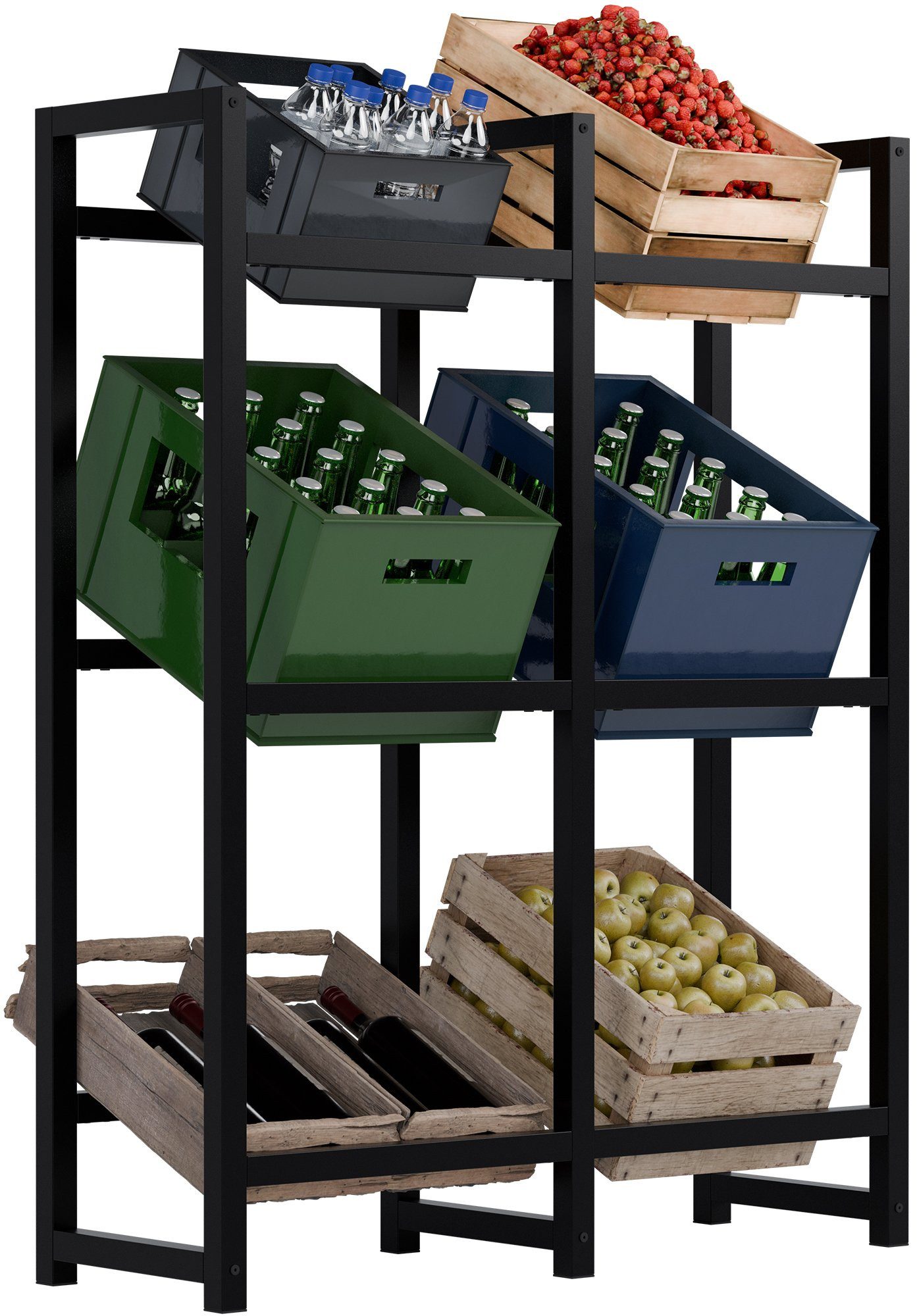 CLP Standregal Stack, Getränkekistenständer aus stabilem günstig online kaufen