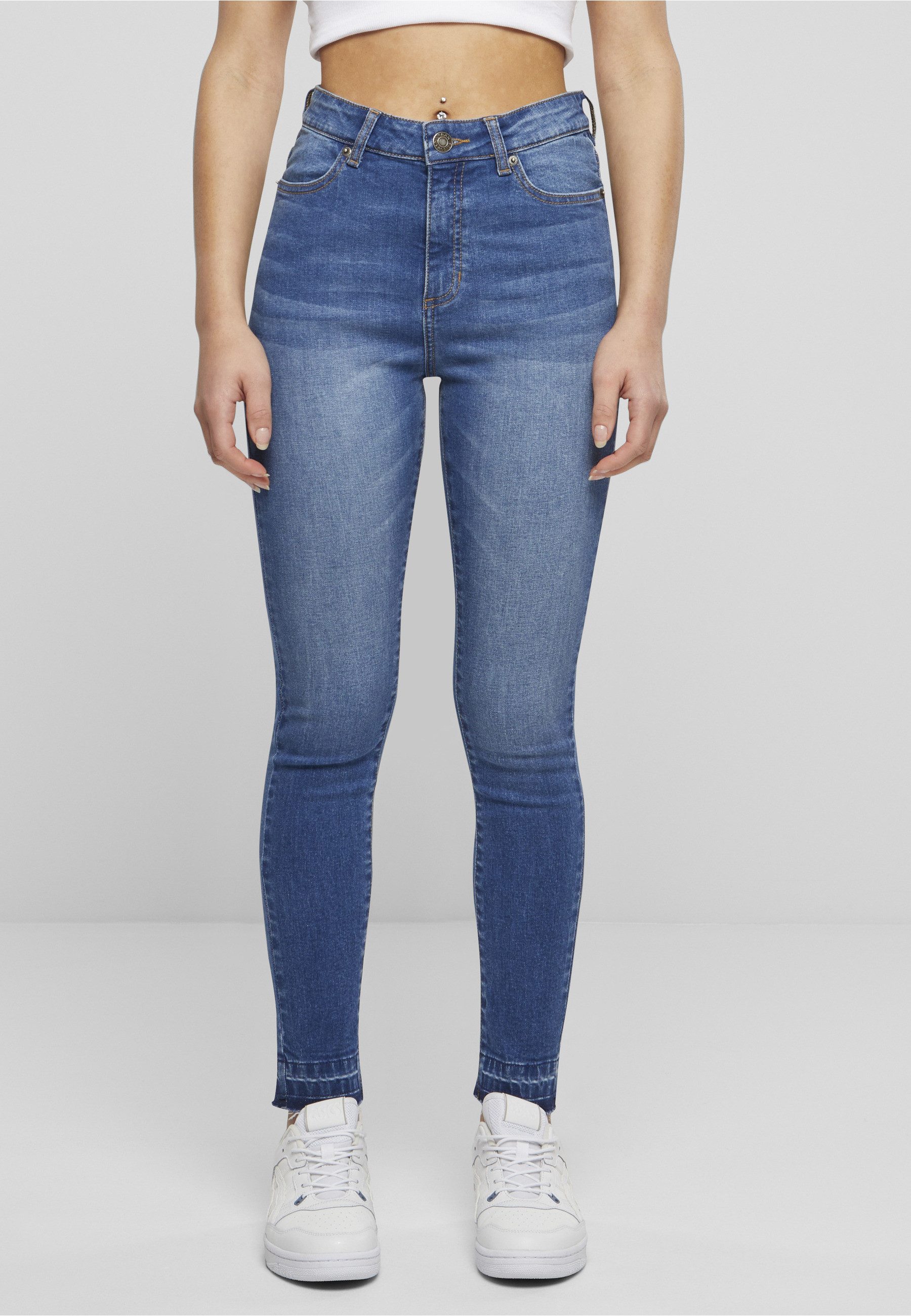 URBAN CLASSICS Bequeme Jeans Urban Classics Damen Skinny Fit Jeans