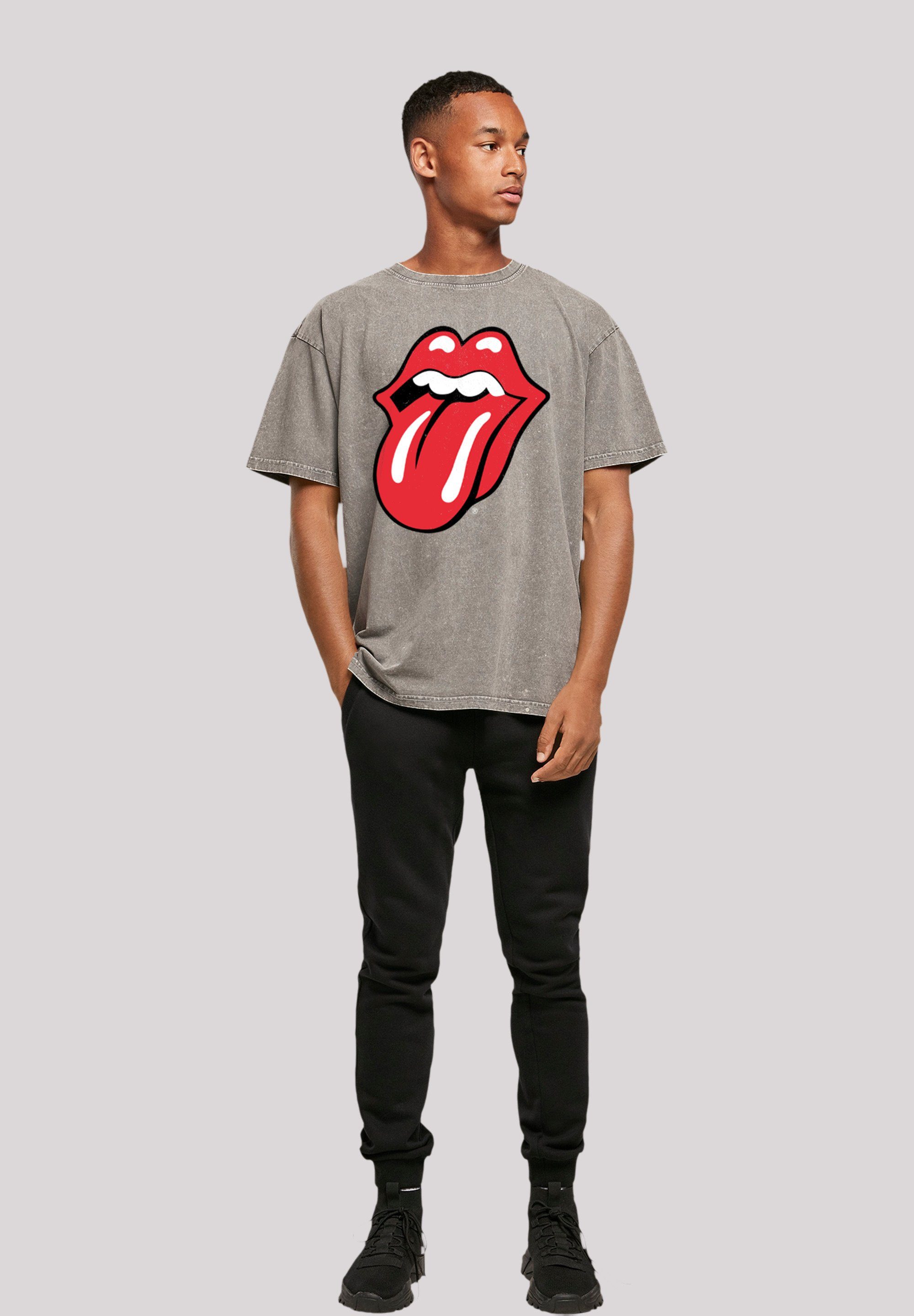 Print Tongue T-Shirt Stones Classic Rolling The F4NT4STIC Asphalt