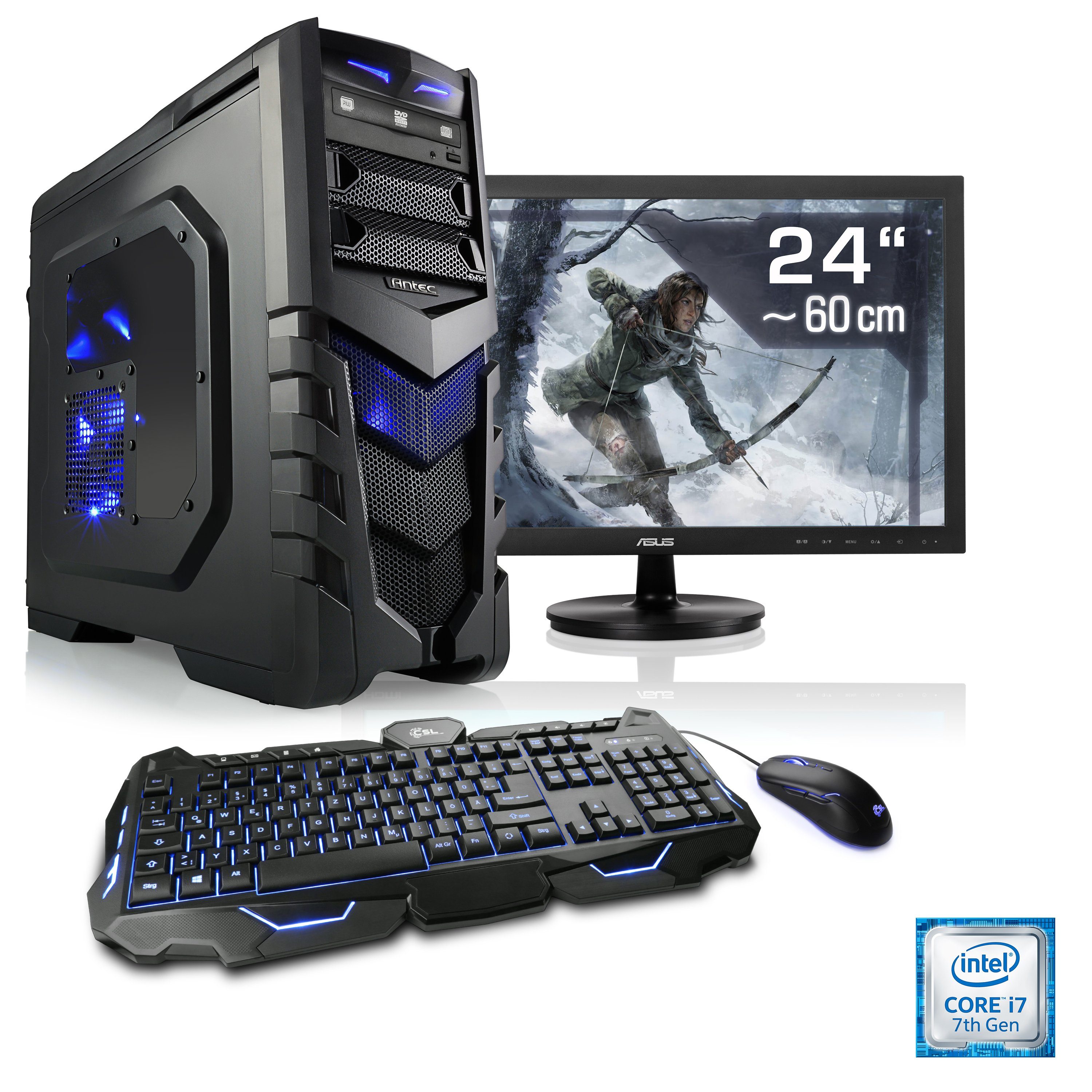 CSL »Speed T7565 Windows 10 Home« PC-Komplettsystem (24 Zoll, Intel ...