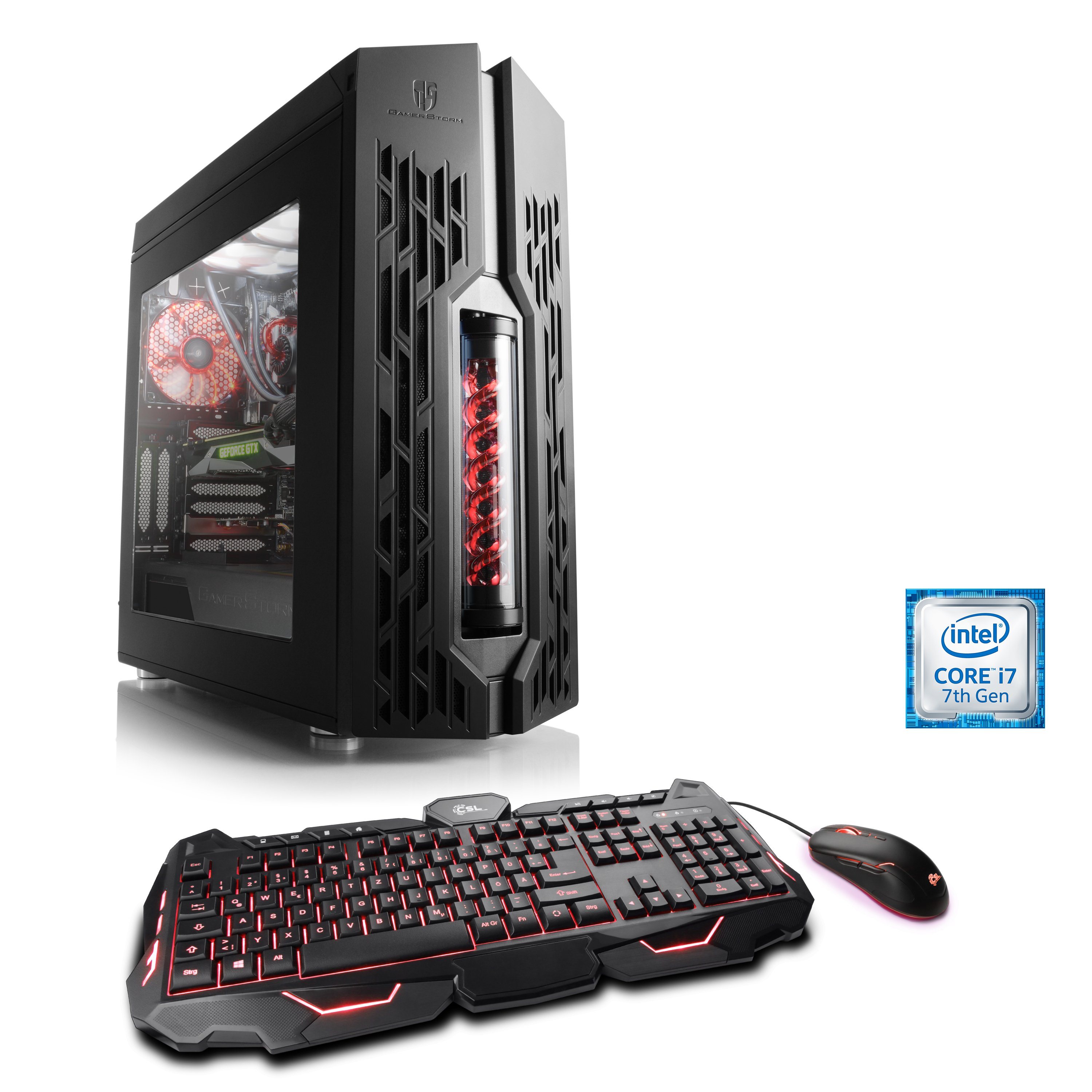 Gaming PC | Intel Core i7-7700 | GTX 1050 Ti | 8GB DDR4 »HydroX T9490 Wasserkühlung« Gaming PC | Intel Core i7-7700 | GTX 1050 Ti | 8GB DDR4 »HydroX T9490 Wasserkühlung«