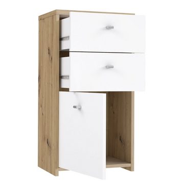 Newroom Kommode Lana, Kommode Artisan Eiche Skandi Modern Sideboard Highboard Wohnzimmer