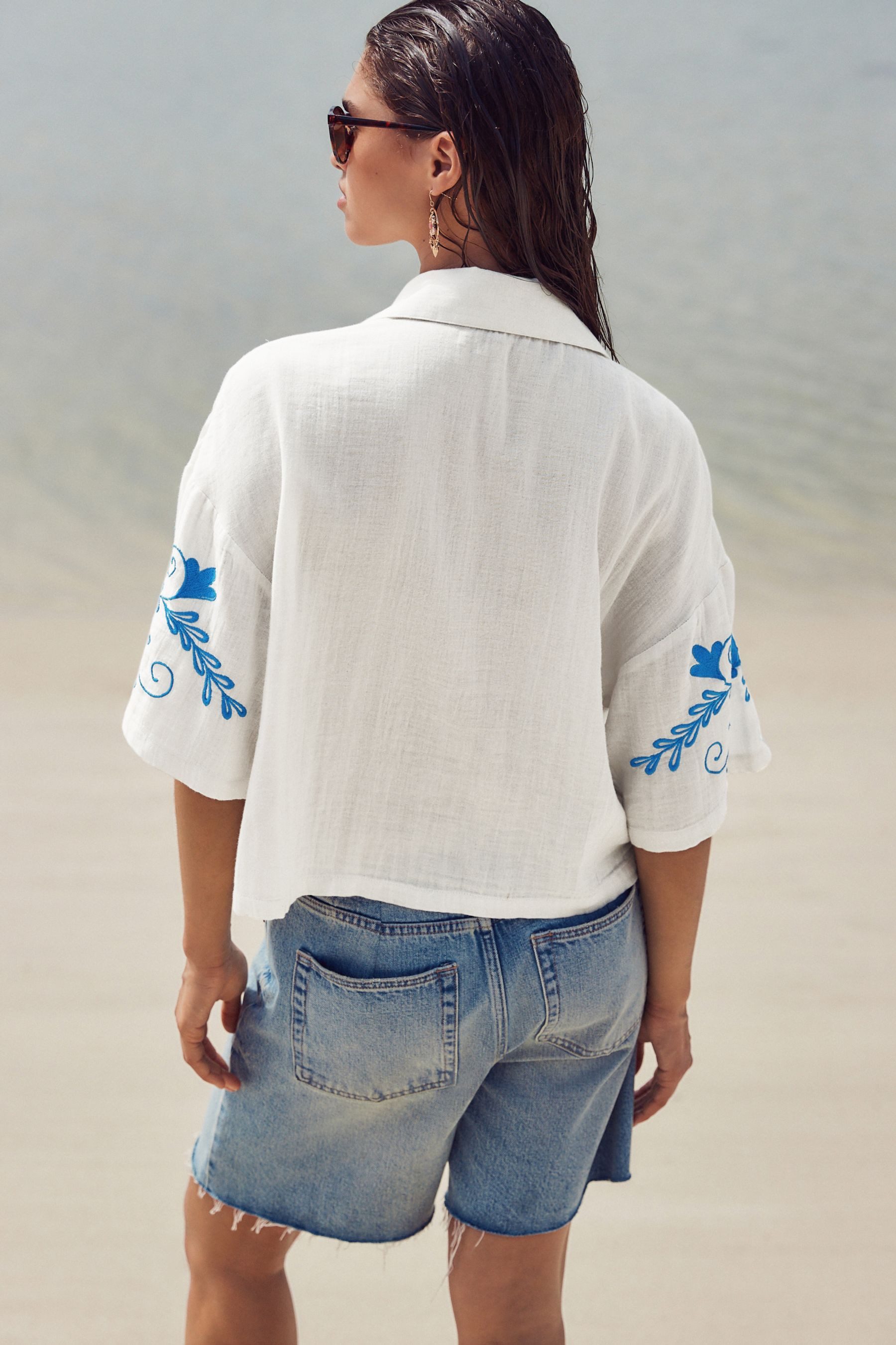 Next Kurzarmbluse Relaxed Fit Kurzarmbluse mit günstig online kaufen