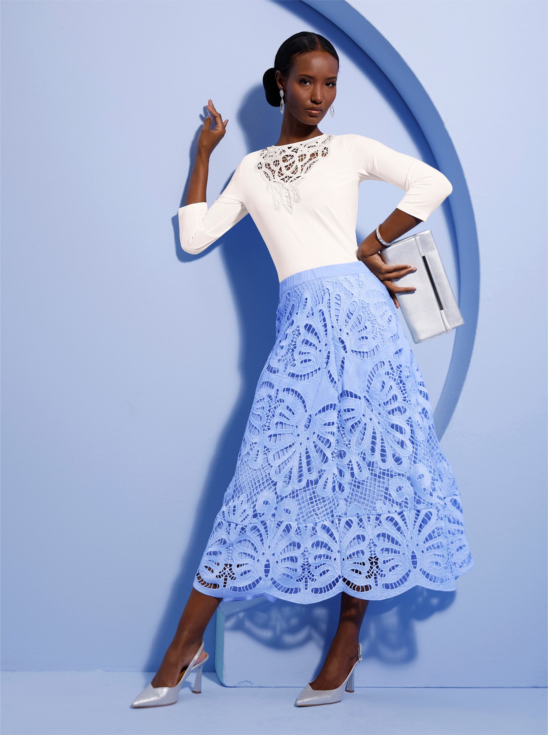 creation L A-Linien-Rock Spitzenrock . günstig online kaufen