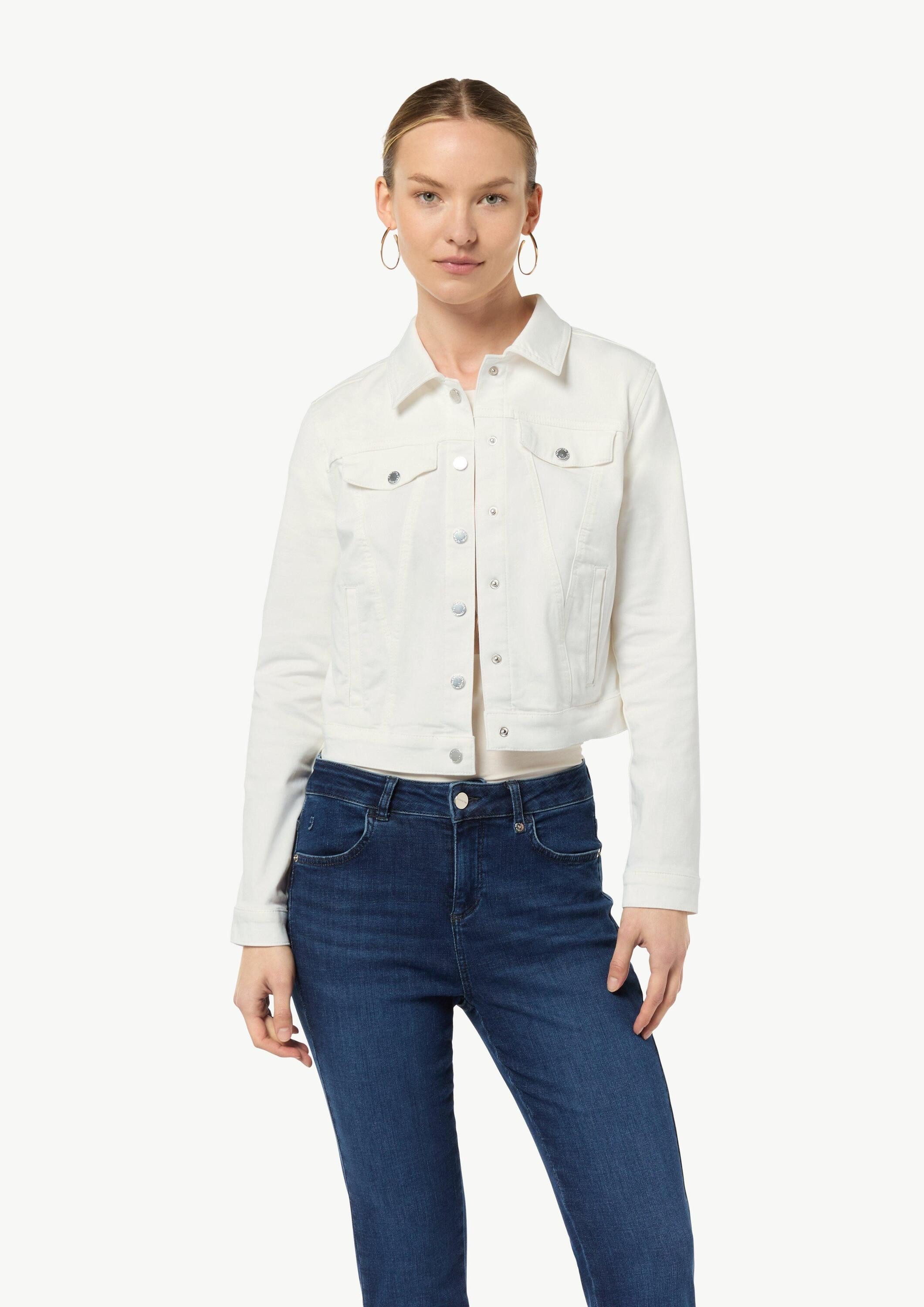 comma Funktionsjacke Indoor-Jacke Verkürzte Jeansjacke aus Baumwollmix