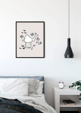 Komar Poster Scibble Camel, Tiere (1 St), Kinderzimmer, Schlafzimmer, Wohnzimmer