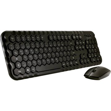 Renkforce RF-KMC-500 Kabelloses Tastatur- und Maus-Set 2.4 Tastatur (Audio-Anschluss)