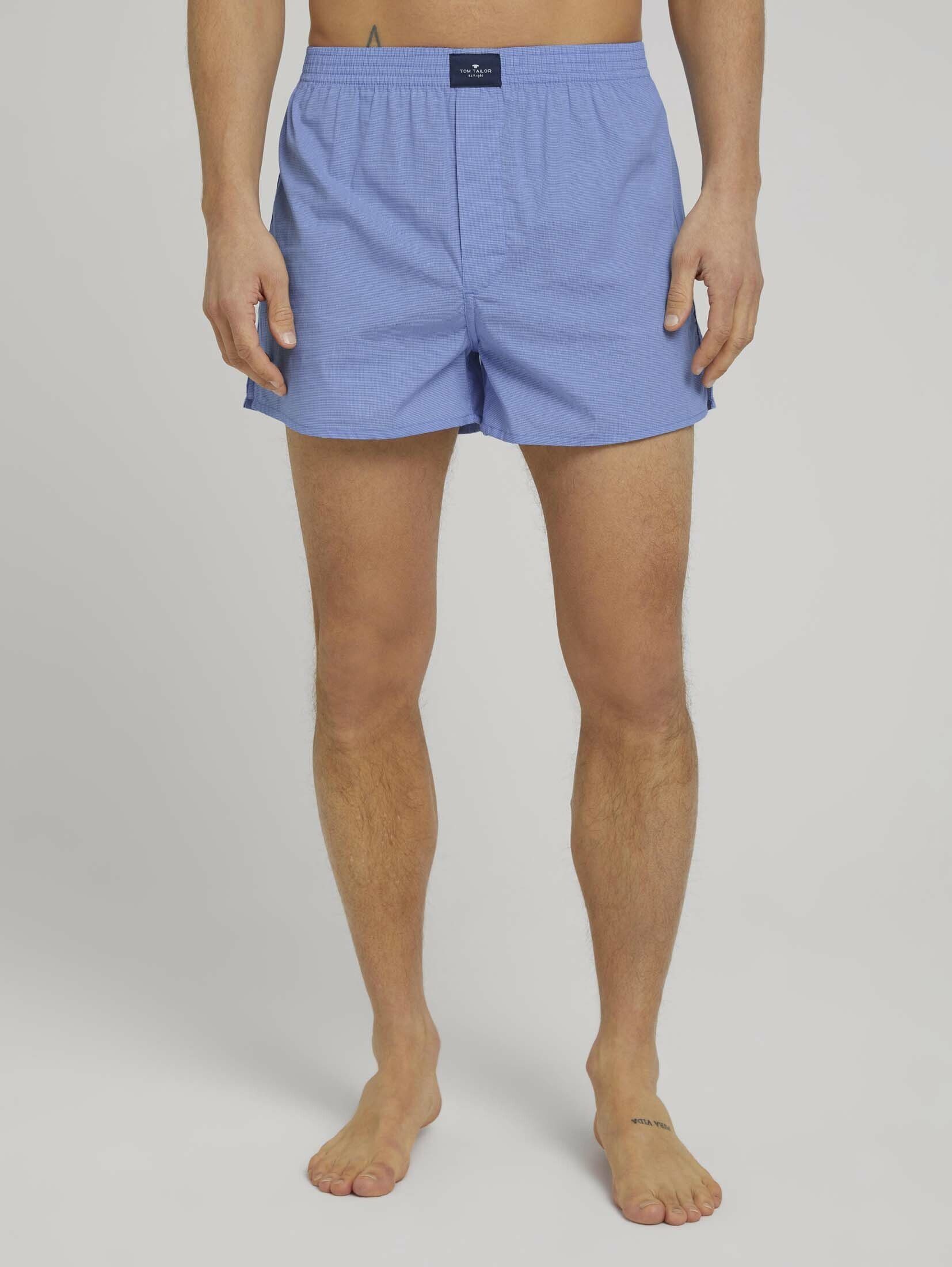 mid.caro TAILOR Zweierpack (im Boxershorts Boxer-Shorts TOM im Doppelpack) blue