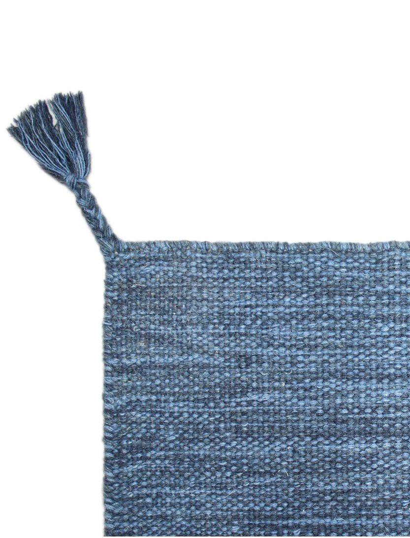 aus Wendeteppich, rechteckig, mm, natürlichen Silas- 10 Blau Läufer, & Loom, Fable handgewebt, Wollteppich handgewebt, Materialien Höhe: