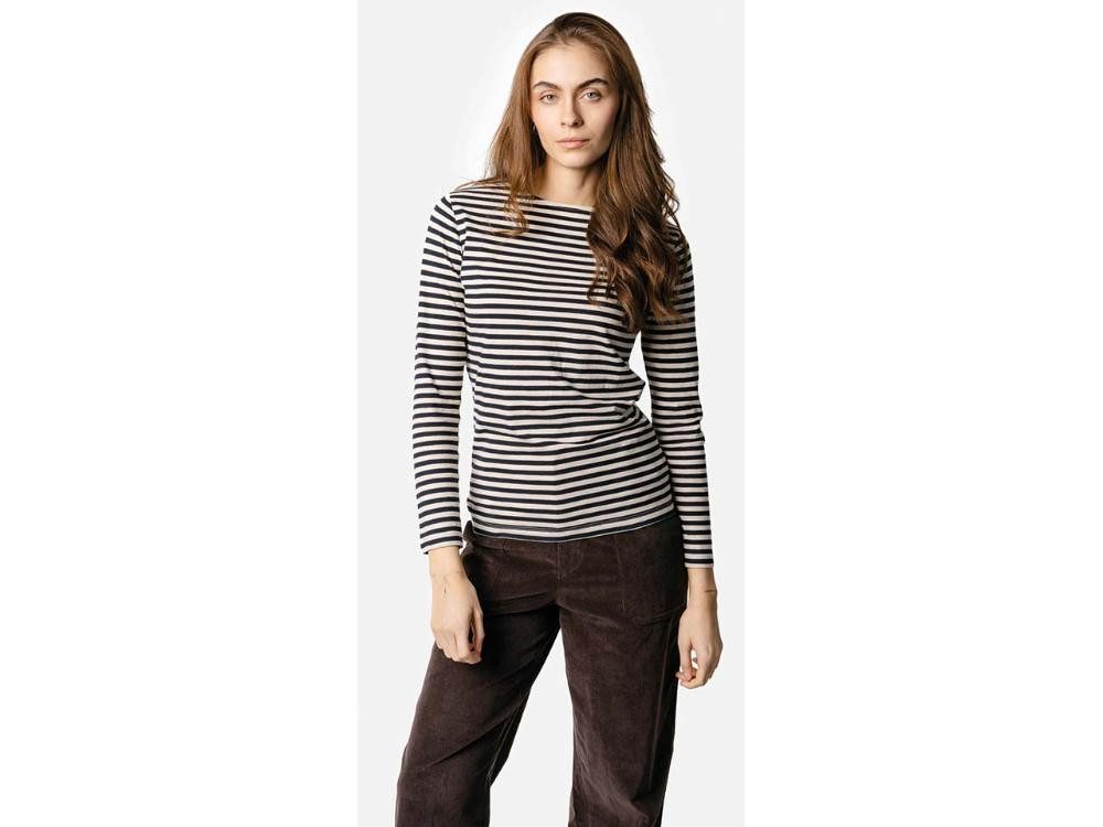 LIVING CRAFTS Langarmshirt Living Crafts Bio-Damen-Langarmshirt 'SINIA' mit U