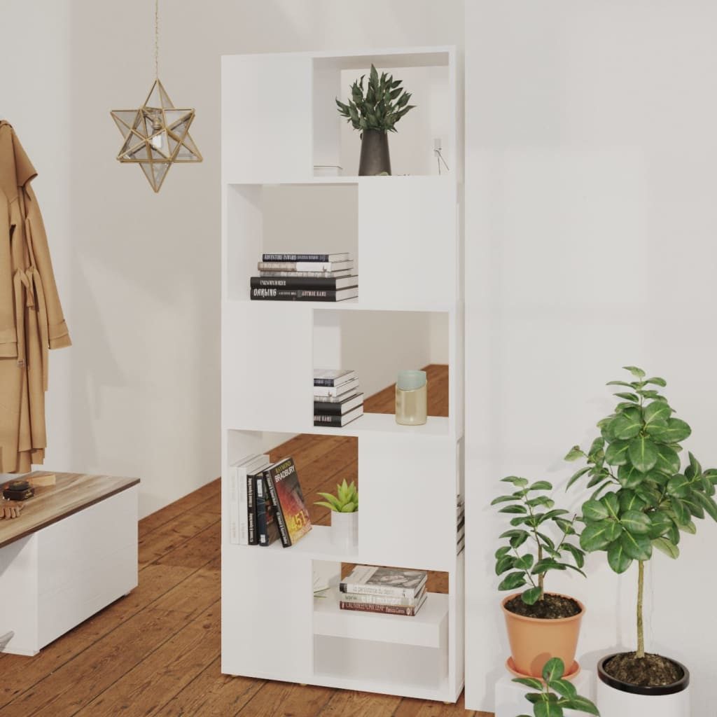vidaXL Regal Bücherregal Raumteiler Weiß 60x24x155 günstig online kaufen