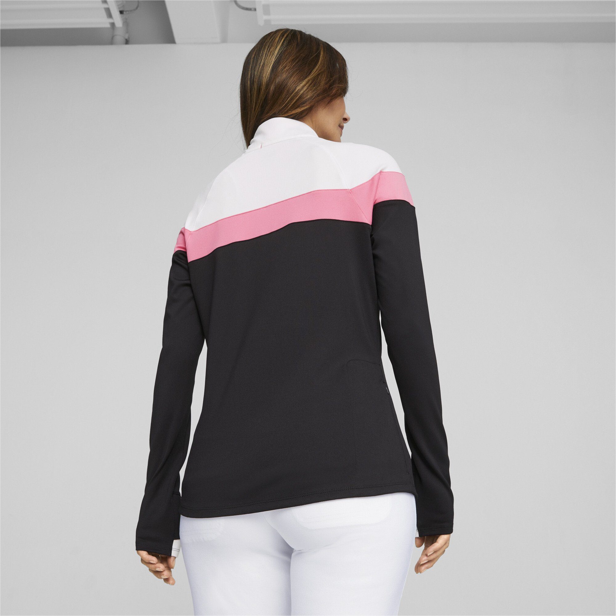 PUMA Trainingspullover Leichter Golfpullover Reißverschluss mit Damen