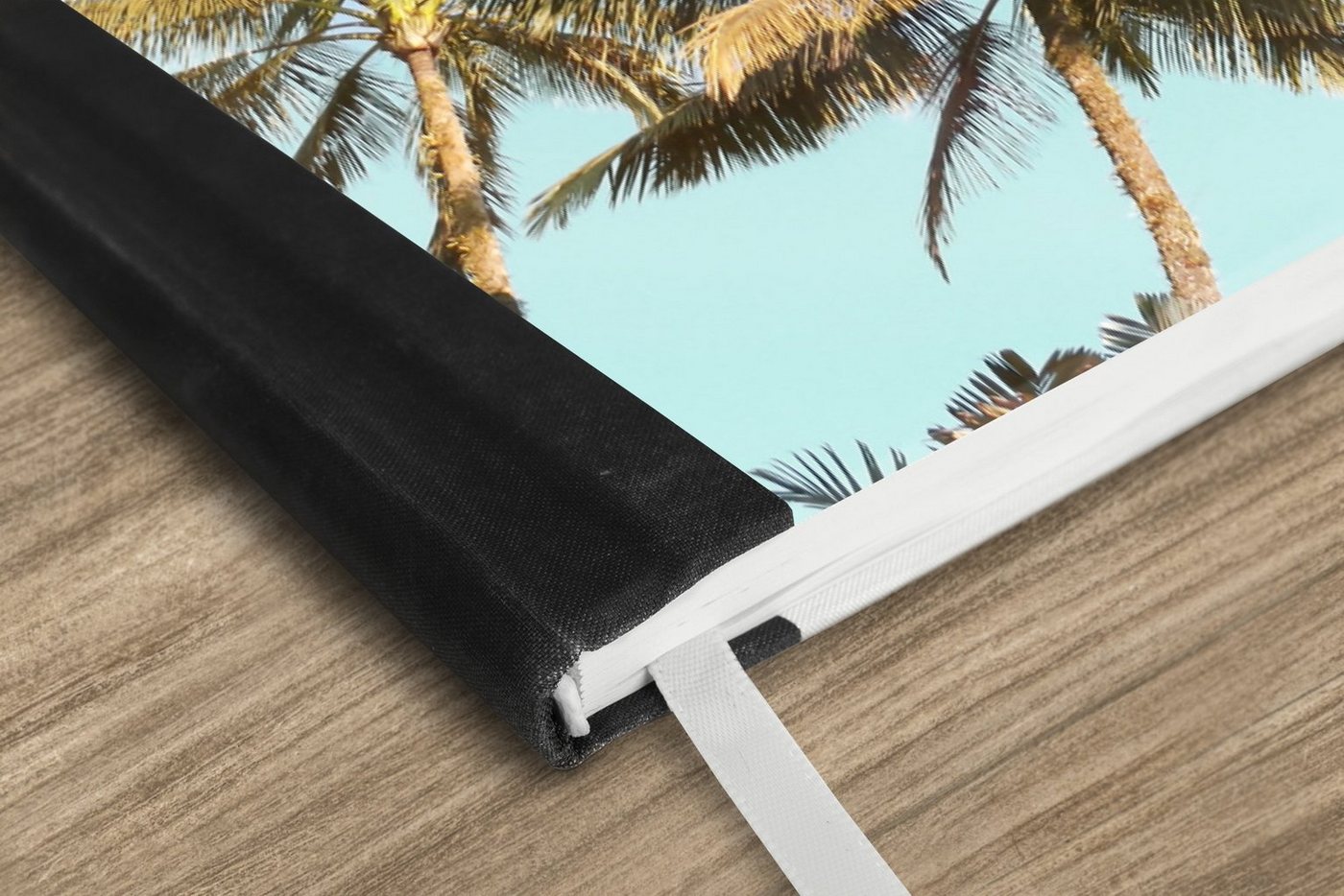 Thumbnail - MuchoWow Notizbuch Palmen - Blau - Sonne - Natur - Sommer, Journal, Merkzettel, Tagebuch, Notizheft, A5, 98 Seiten, Haus...
