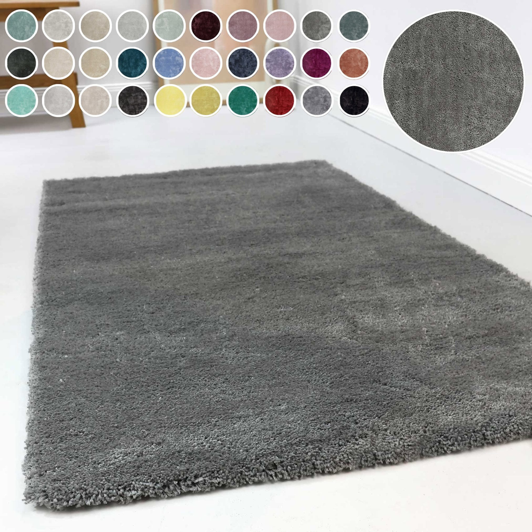 Esprit Hochflor-Teppich Relaxx ESP-4150, rund, Höhe: 25 mm, Wohnzimmer, sehr große Farbauswahl, weicher dichter Hochflor