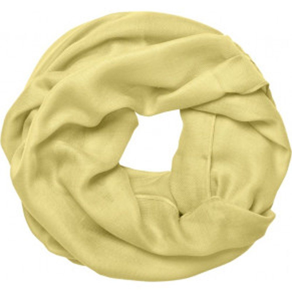 Myrtle Beach Modeschal Modischer Schlauchschal Modeschal, 100% recyceltes Polyester light Yellow