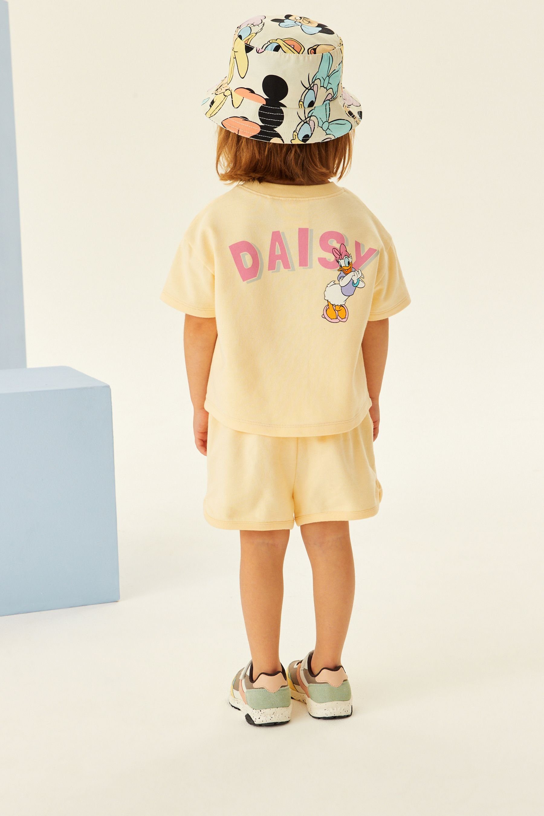 T-Shirt Disney Set Duck & Daisy (2-tlg) Next kurzes Shorts Yellow