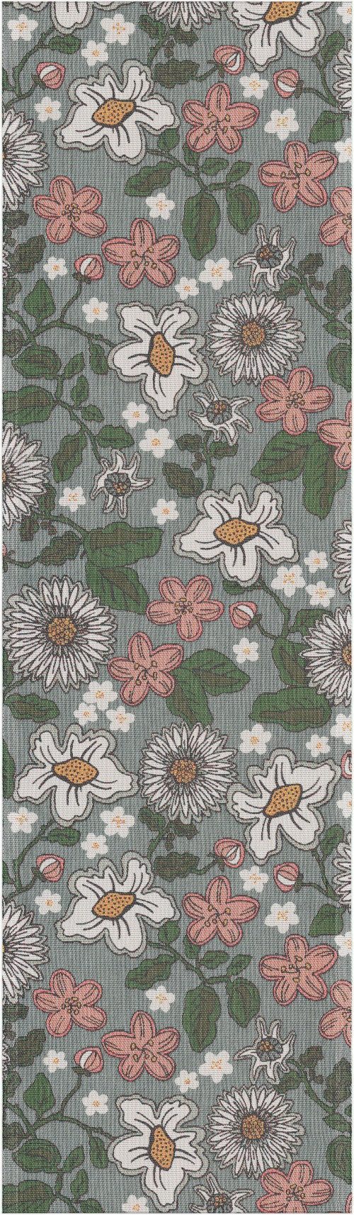 EKELUND MASTER WEAVERS 1692 Tischläufer Tischläufer Daisy 35x120 cm, Pixel gewebt (6-farbig)