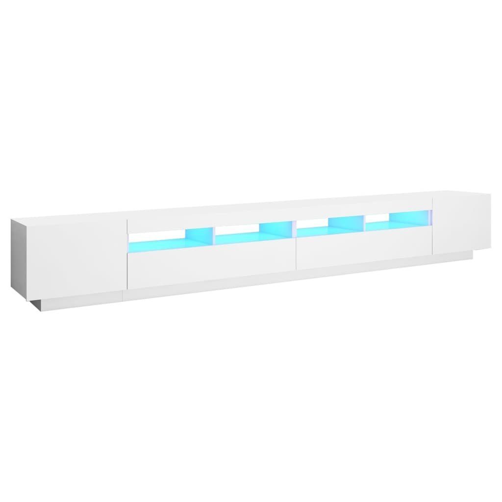 vidaXL TV-Schrank TV-Schrank mit LED Leuchten Weiß 300x35x40 cm Lowboard