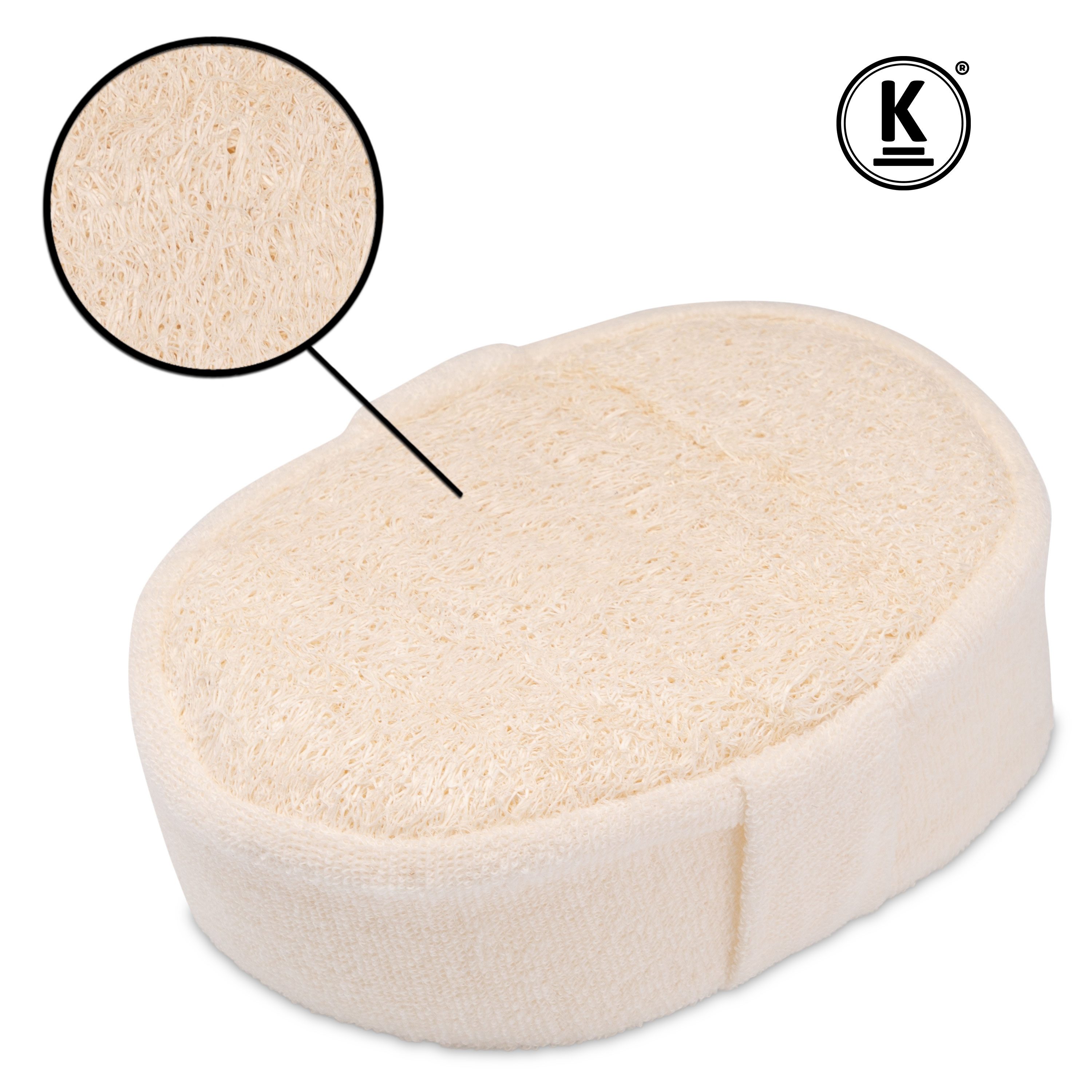K-Pro Massageschwamm Duschschwamm Peelingschwamm Luffa Peeling Massage, 1 tlg., Naturpflege, Duschzubehör, Massageschwamm