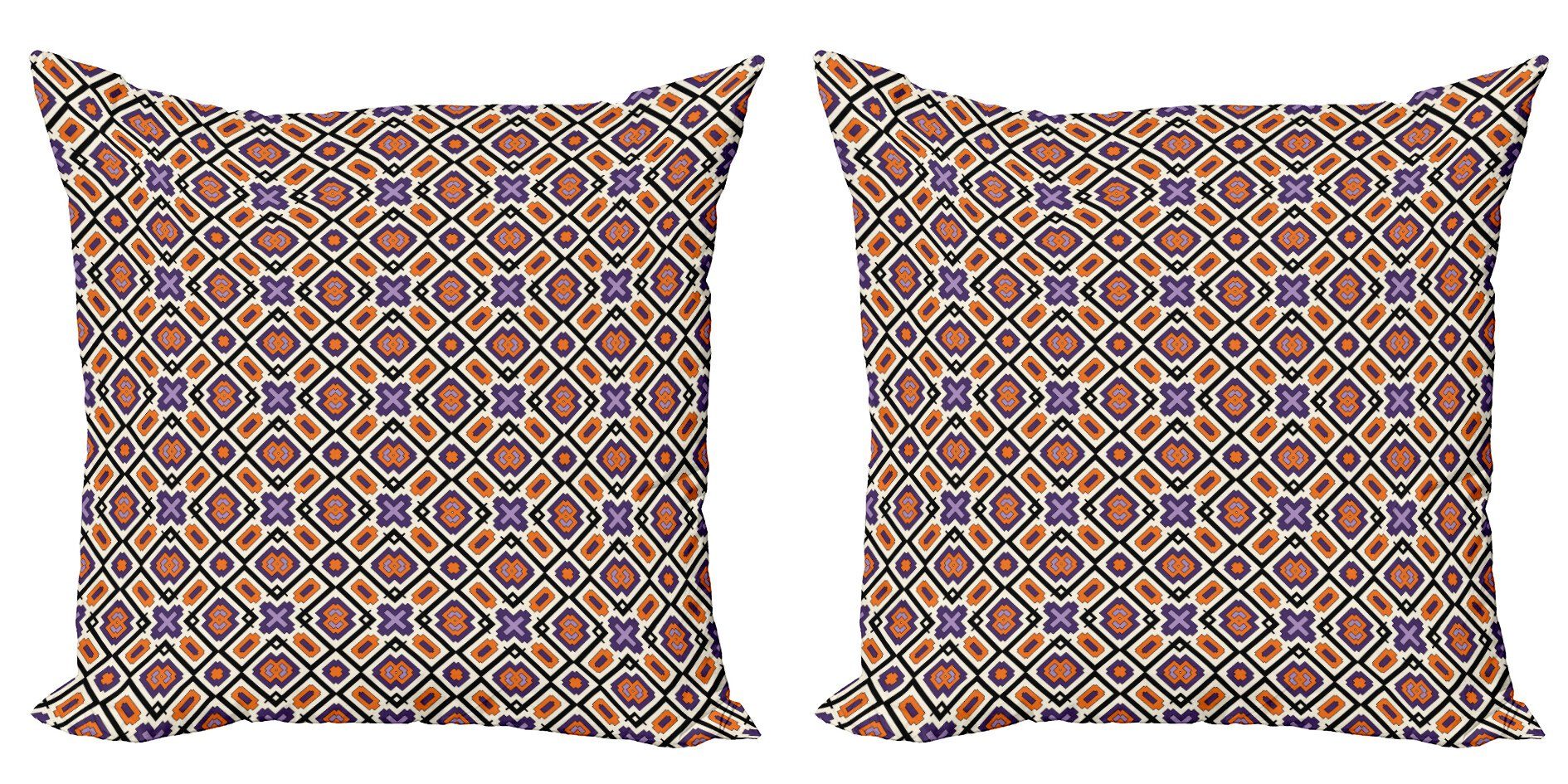 Geometrisch Stück), Abakuhaus Doppelseitiger Digitaldruck, der Zusammensetzung Formen Modern (2 Kissenbezüge Accent